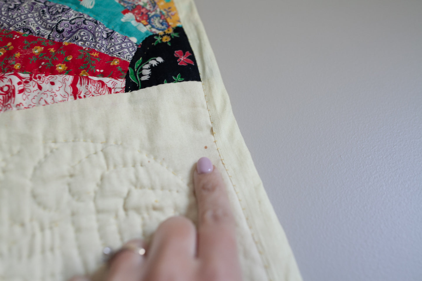 Vintage Quilt - Yellow Fan Quilt