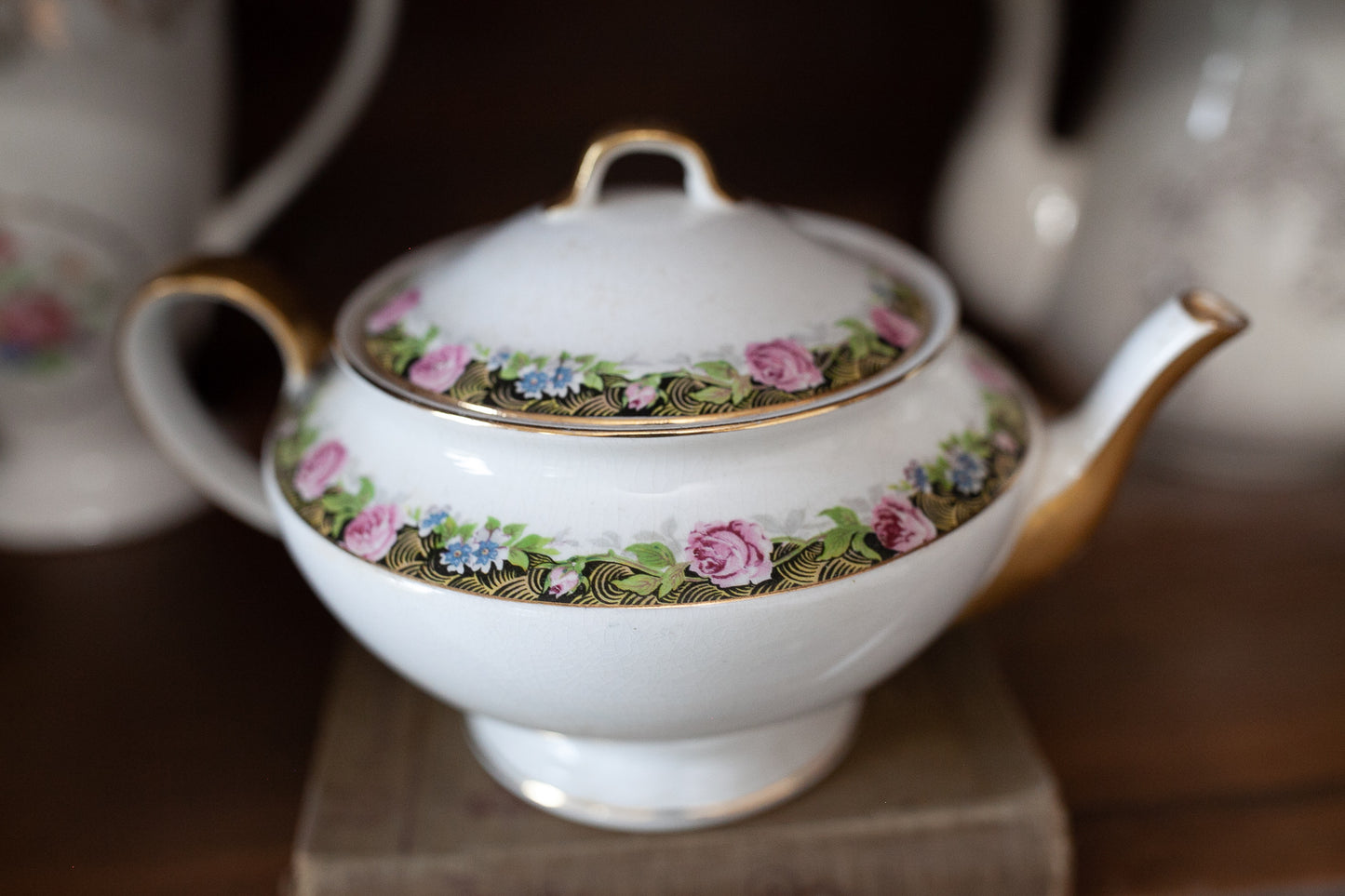 Vintage Teapot -Floral Teapot