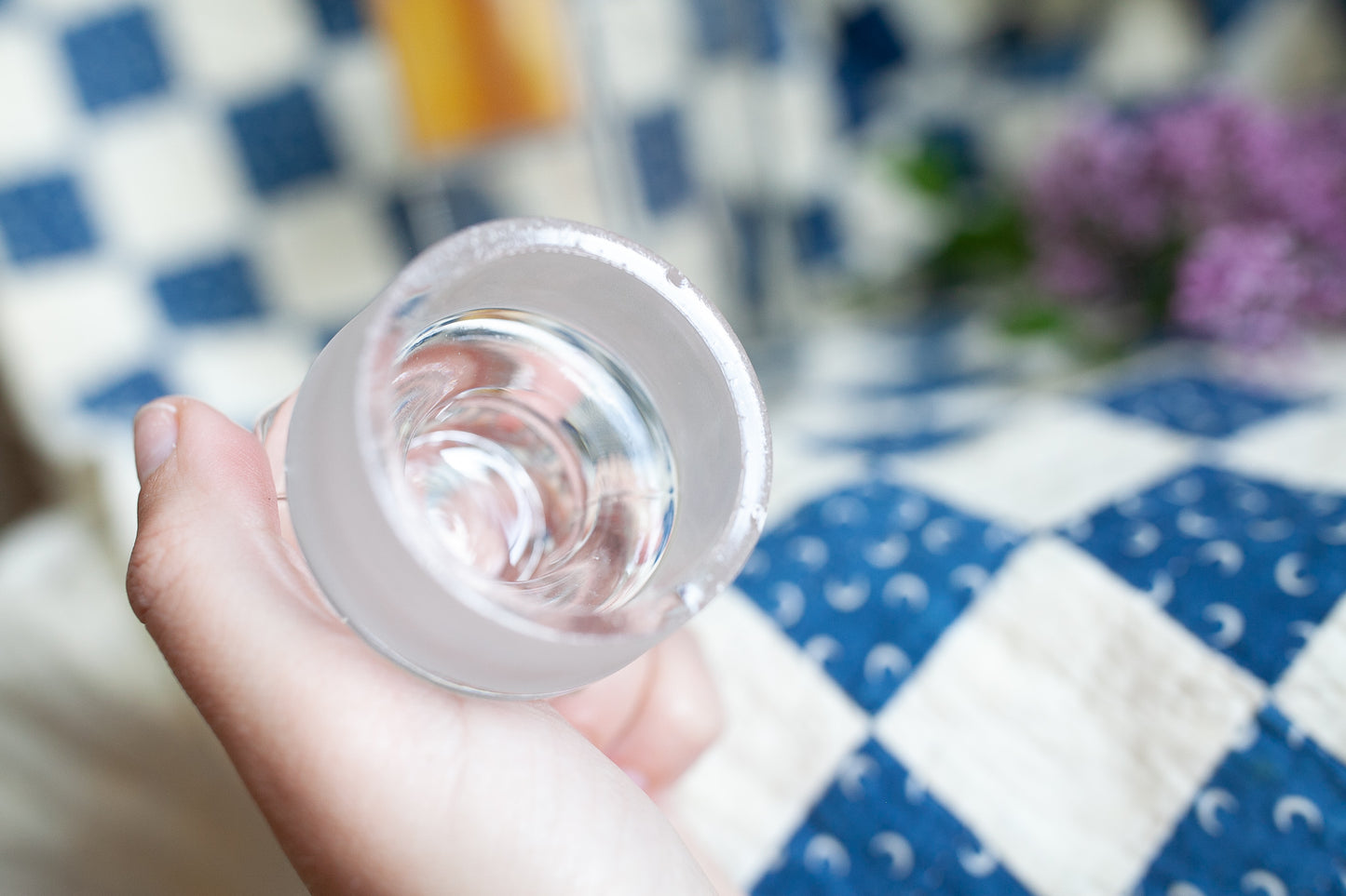 Vintage Apothecary Jar - Label under Glass Bottle with Stopper