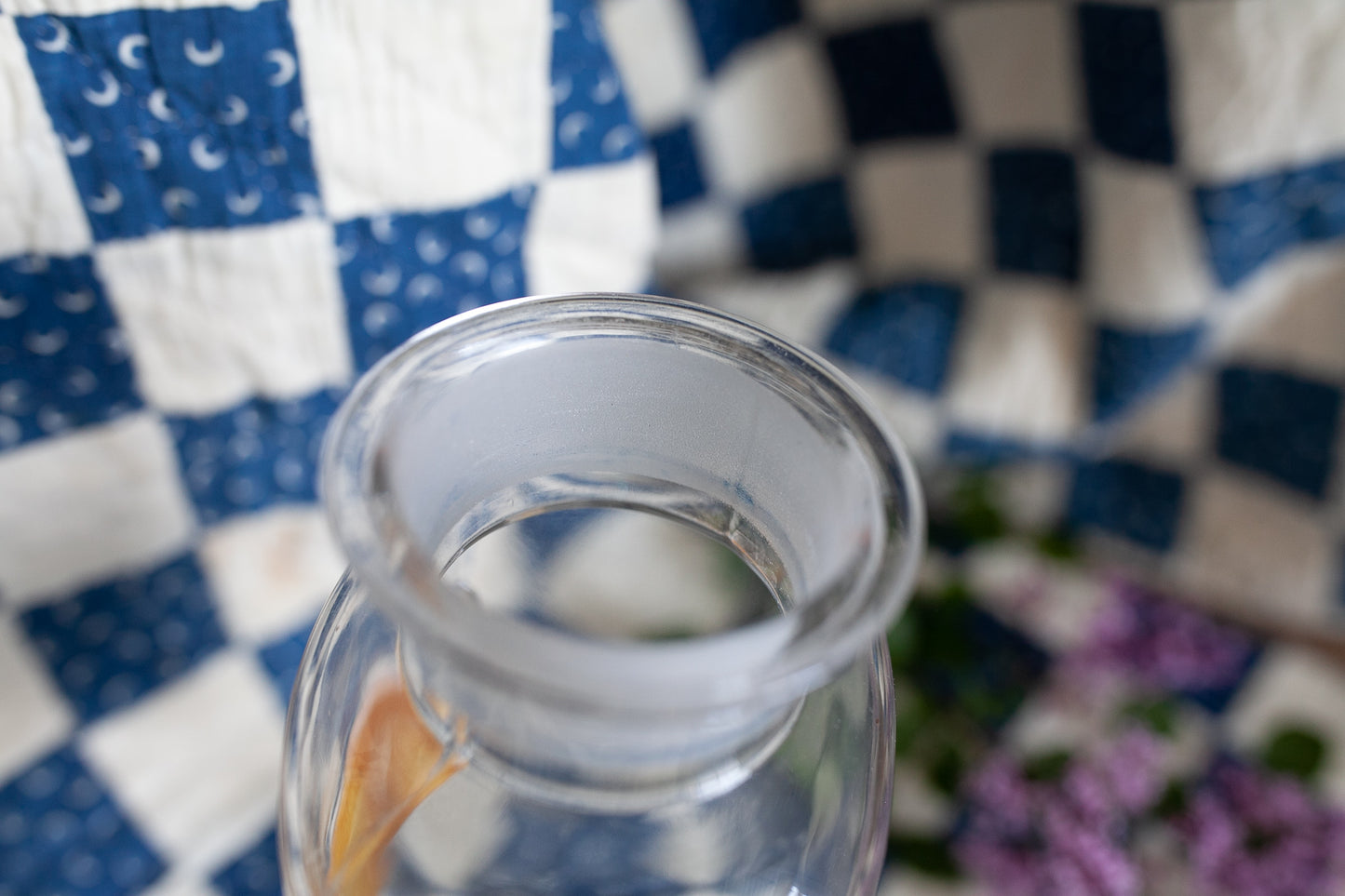 Vintage Apothecary Jar - Label under Glass Bottle with Stopper