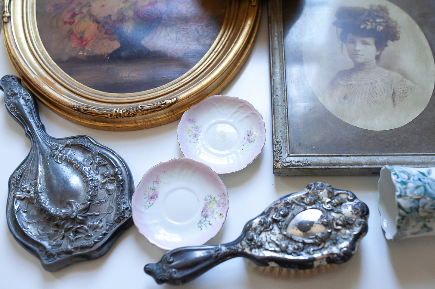 Vintage Porcelain Plates- Vintage Butter pats- set of 5