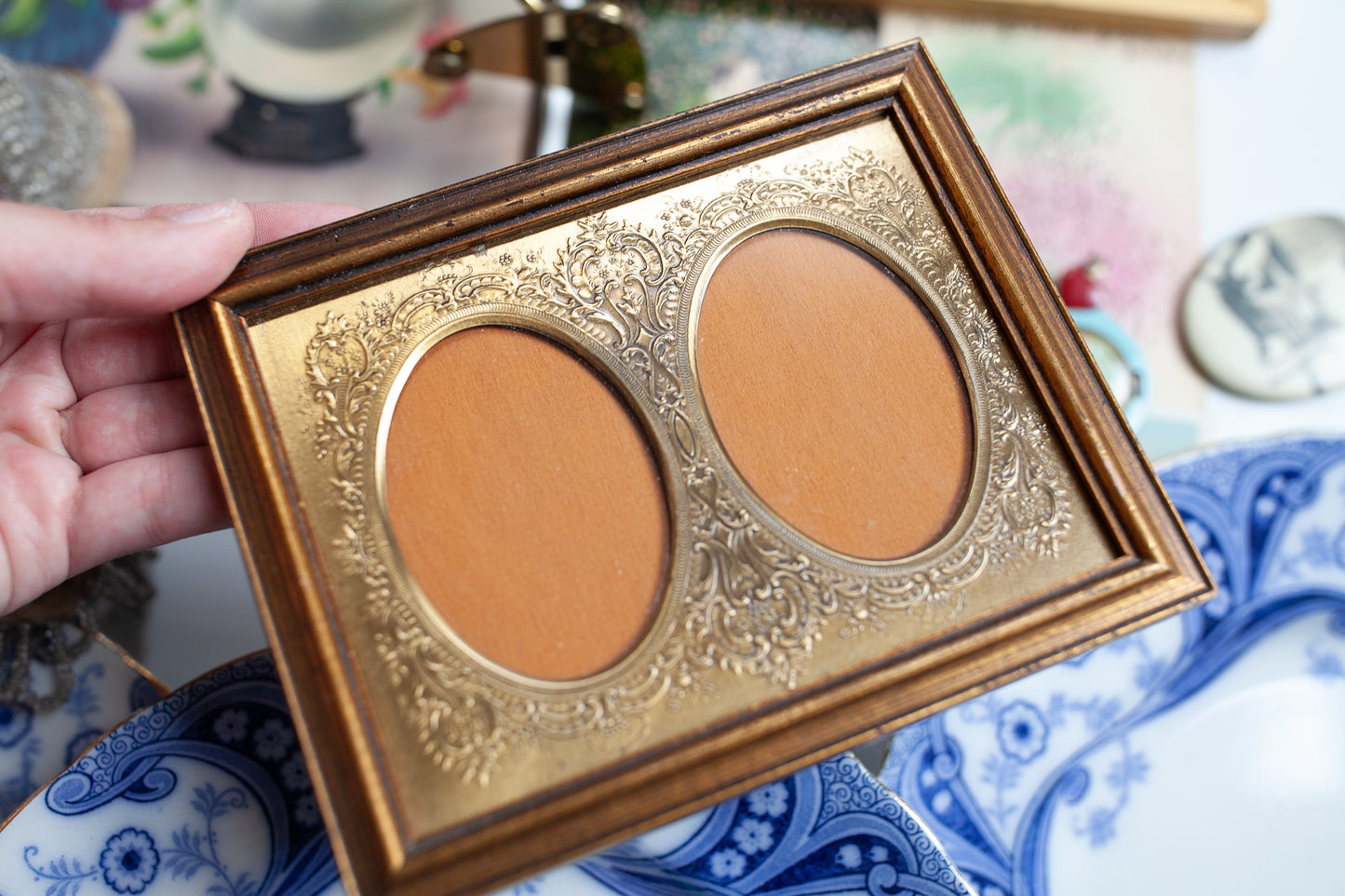 Vintage Frame - Gold Oval Frame
