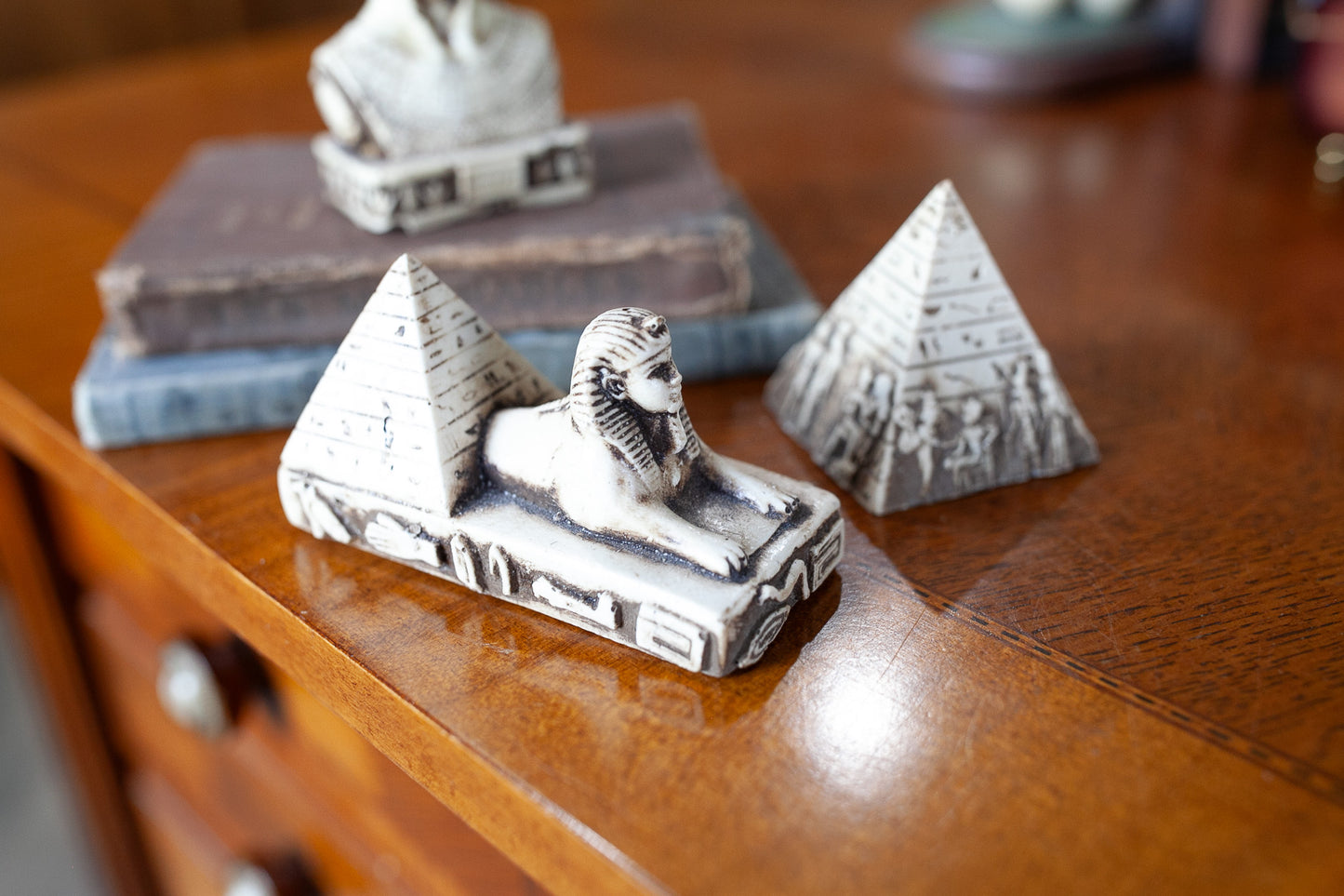 Egyptian Decor - Statues - Pyramid - Vintage Souvenirs