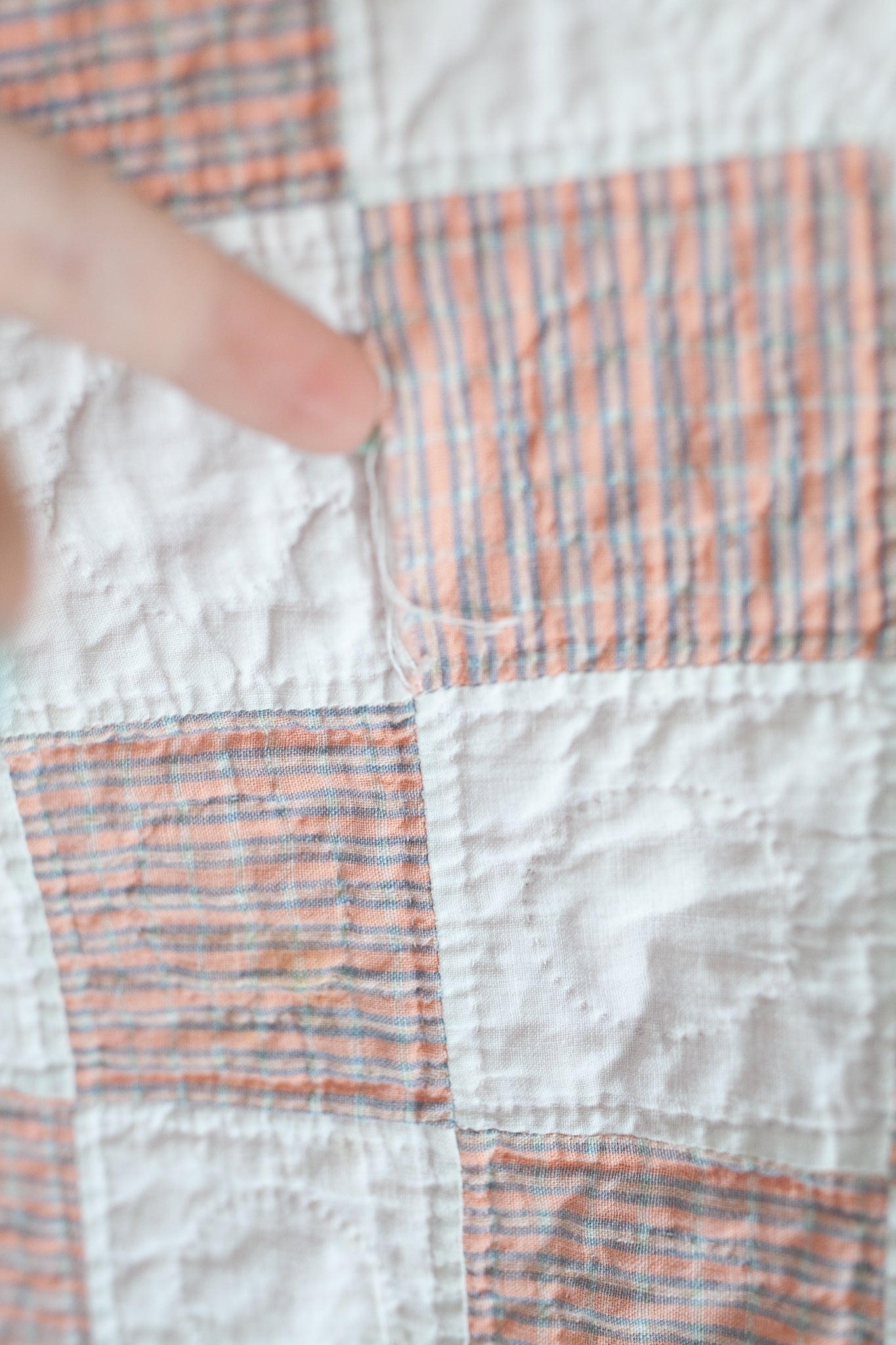 Diamond Quilt - Vintage Quilt - Pink Quilt