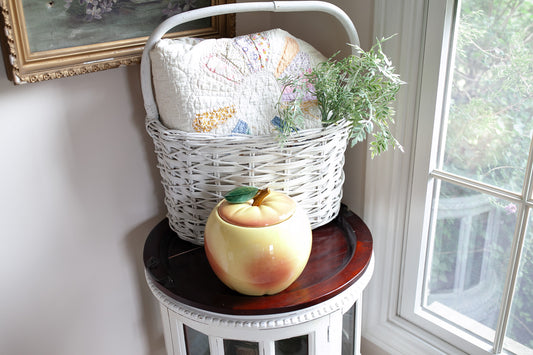 Vintage Apple Cookie Jar -McCoy Cookie Jar- Blushing Apple