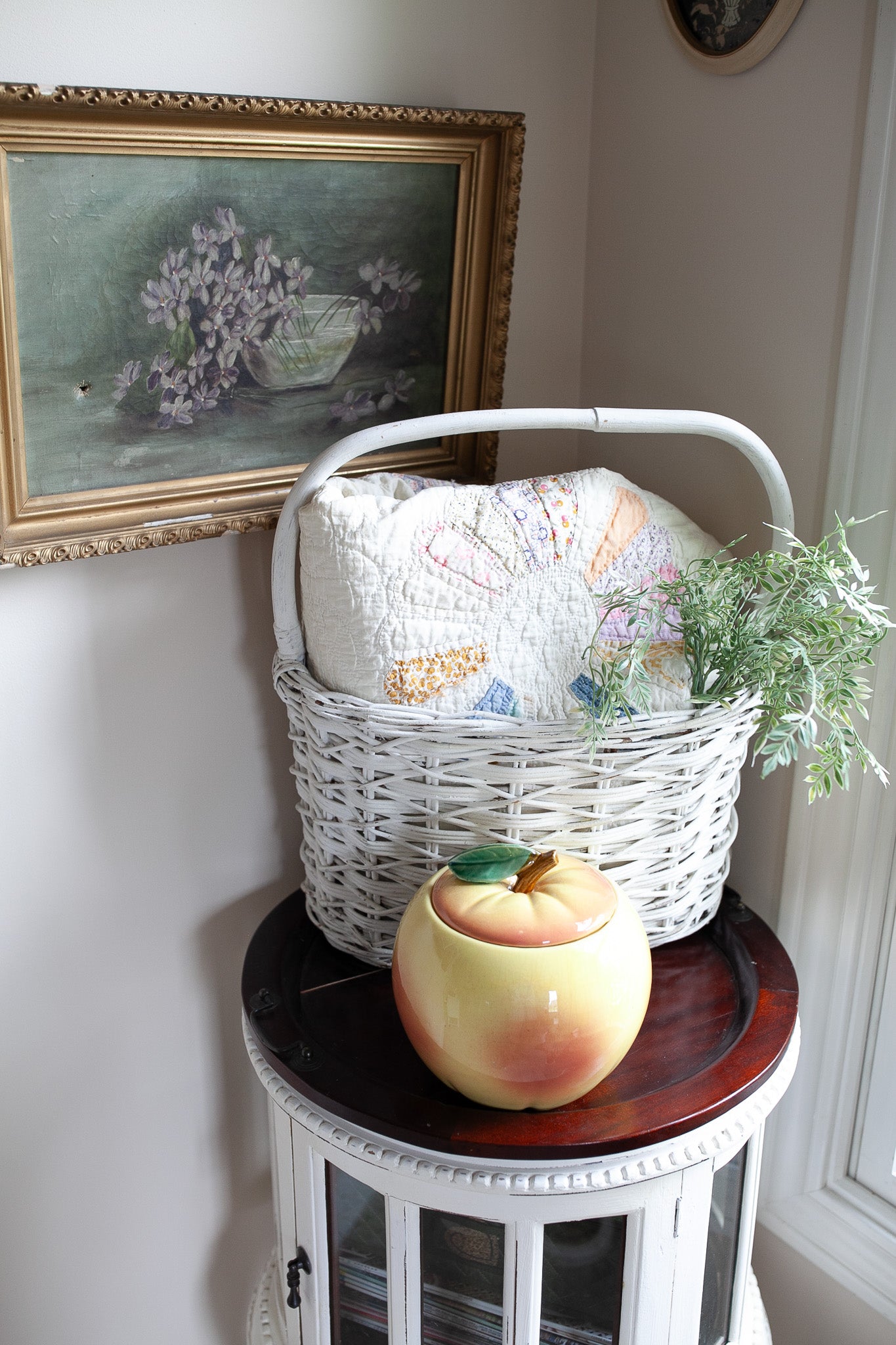 Vintage Apple Cookie Jar -McCoy Cookie Jar- Blushing Apple