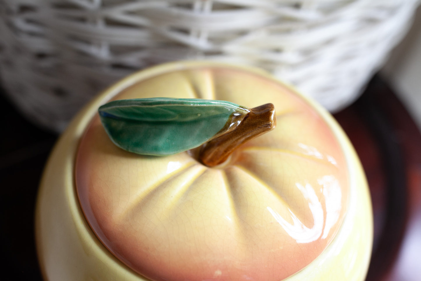 Vintage Apple Cookie Jar -McCoy Cookie Jar- Blushing Apple