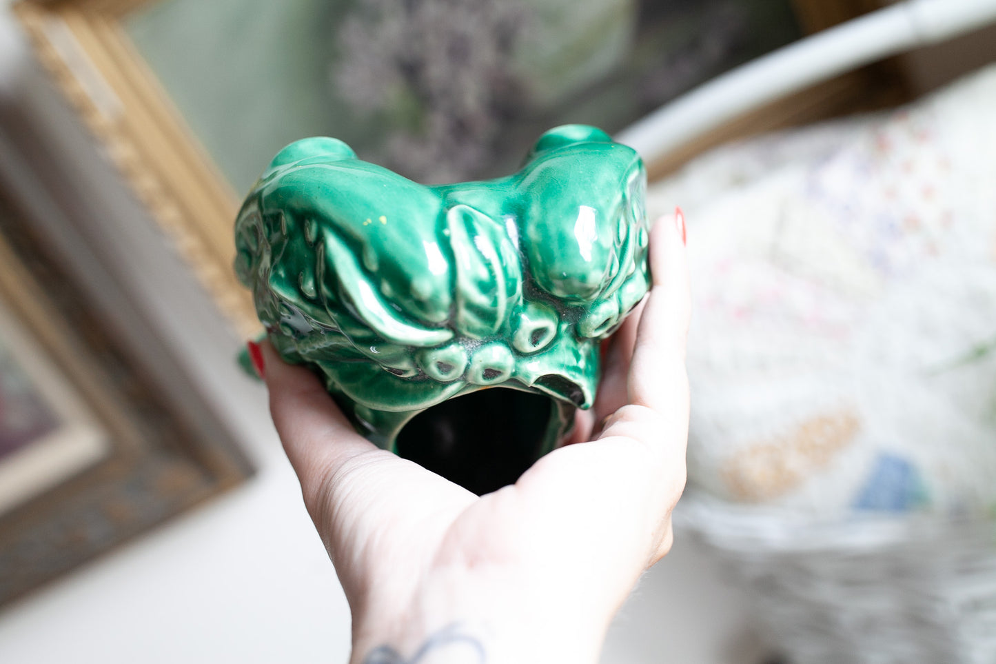 Vintage Mccoy Frog Planter
