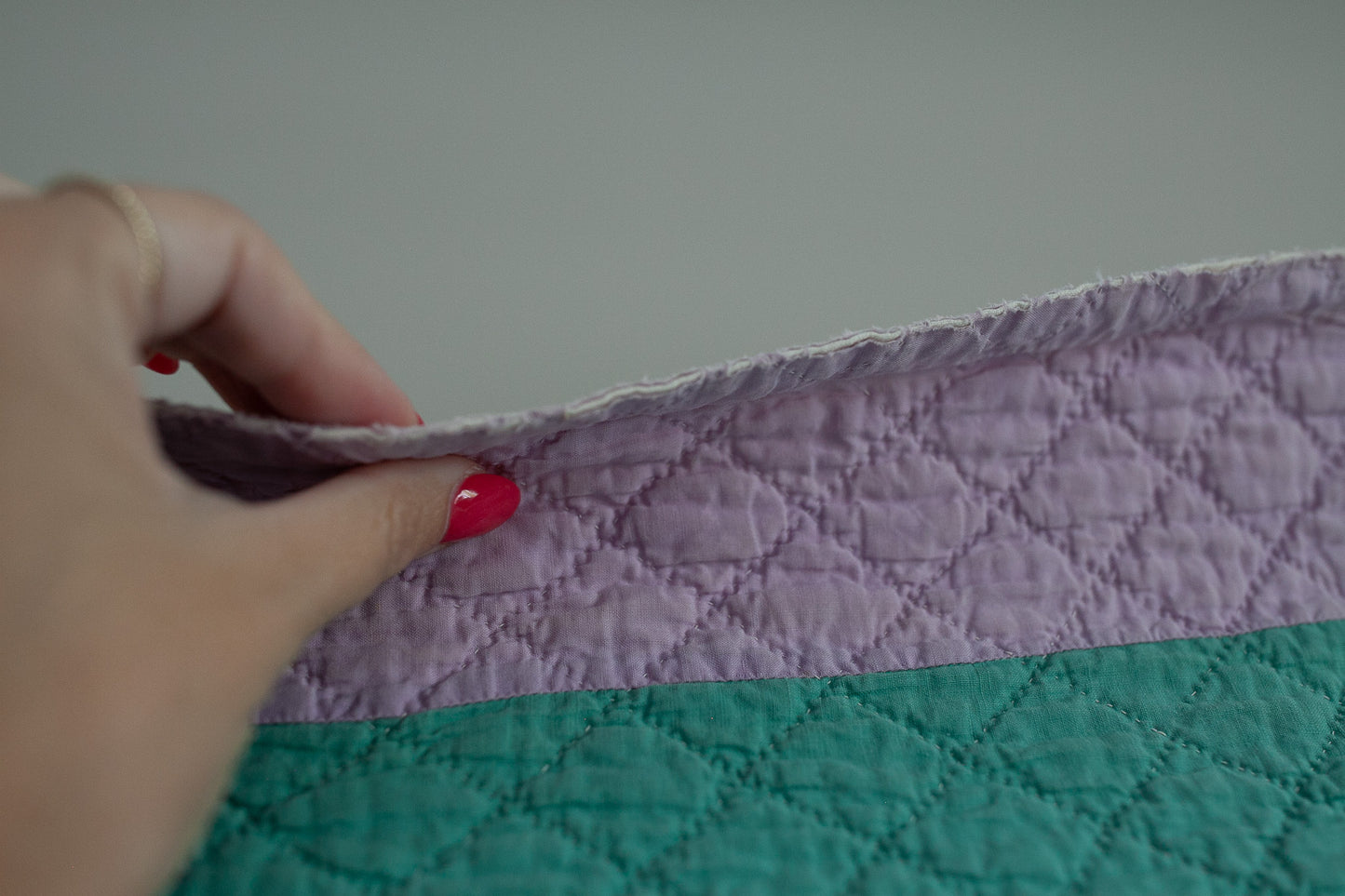 Quilt- Vintage Quilt- Purple -LeMoyne Star Pattern
