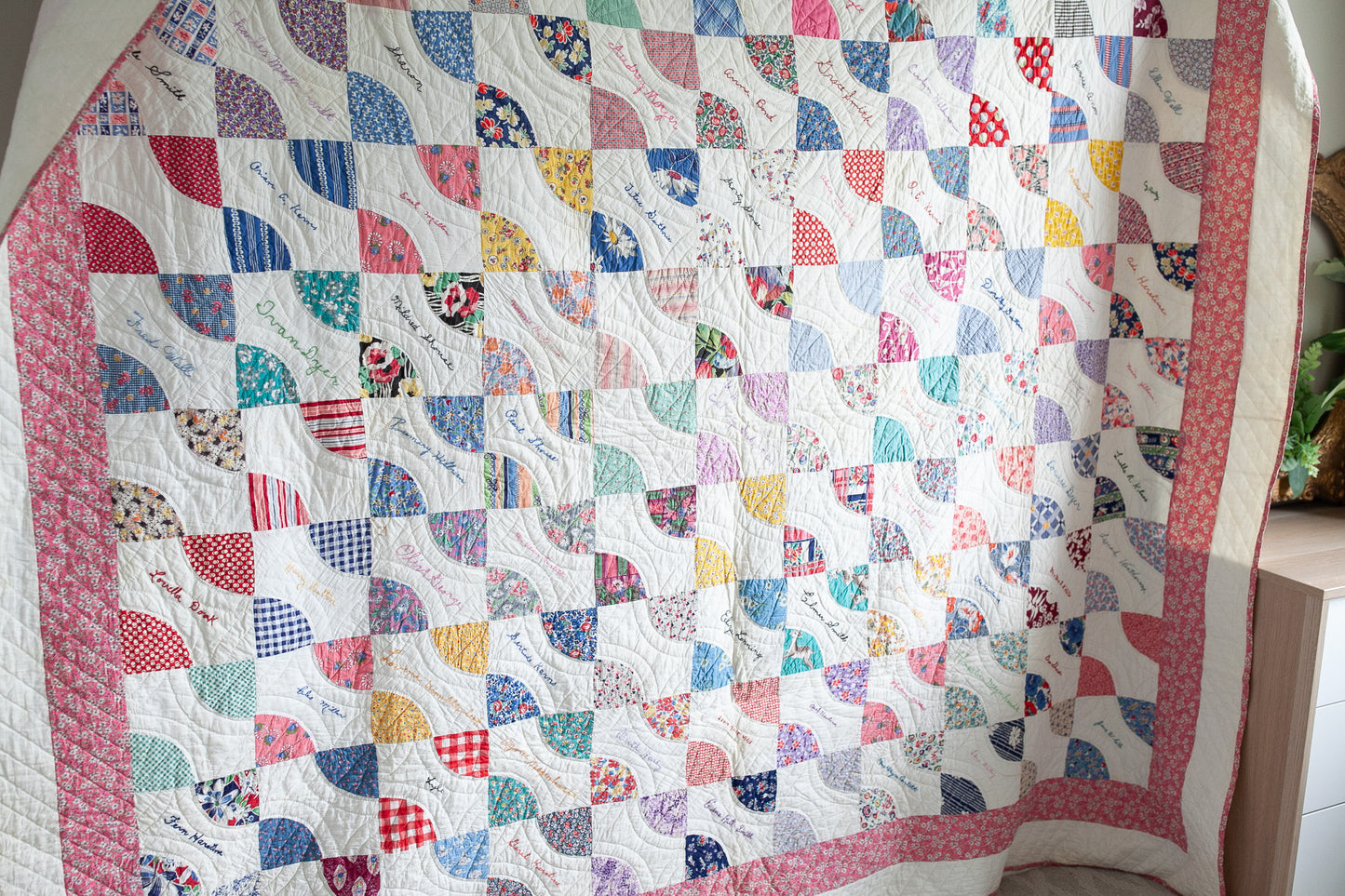 Vintage Quilt- Quilt- Autograph Quilt -1940s