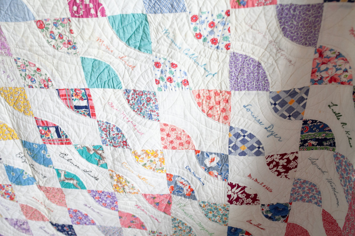 Vintage Quilt- Quilt- Autograph Quilt -1940s