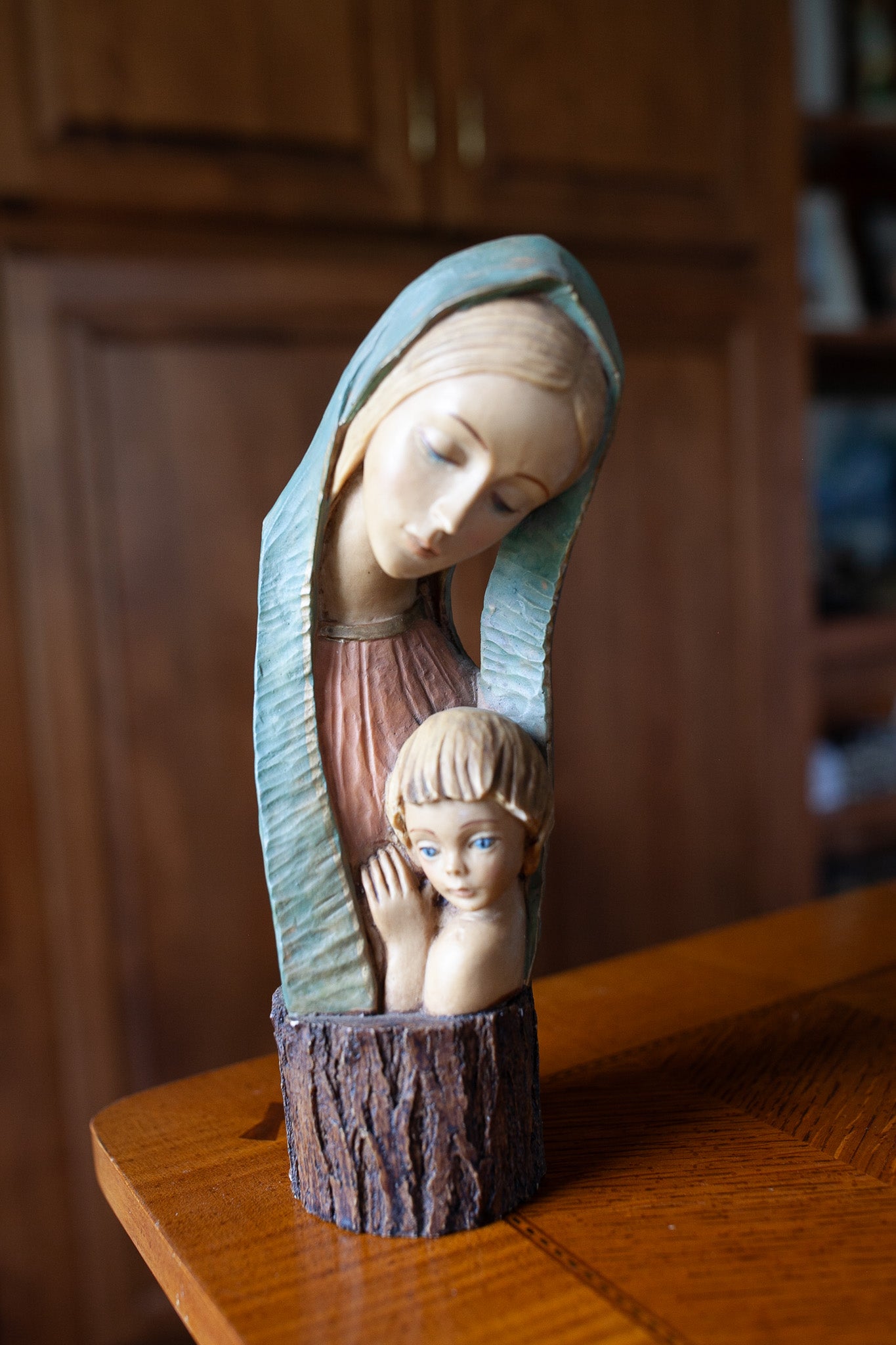 Vintage Mary and Jesus Statue- Madonna and Child -Made in Italy