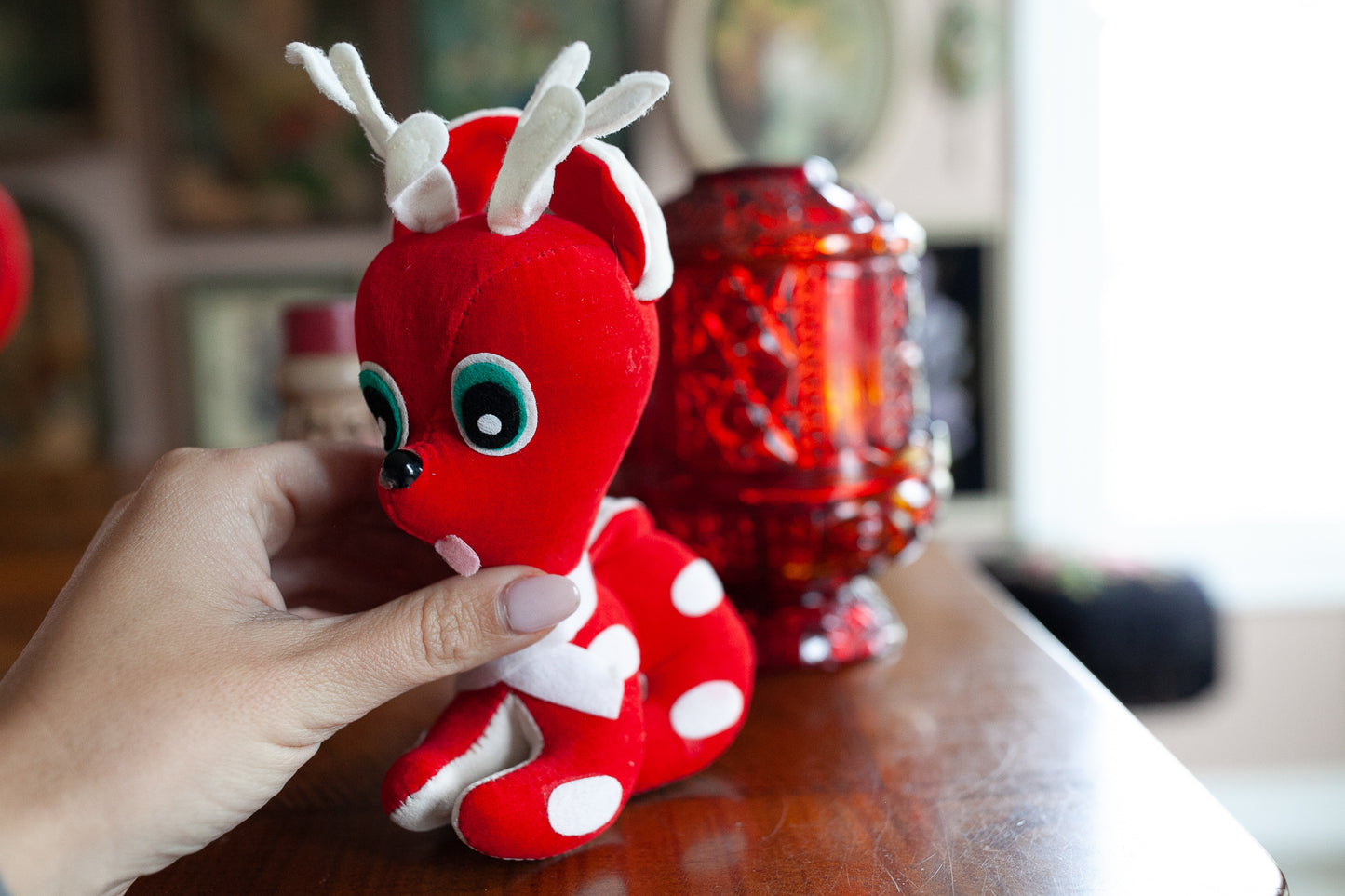 Vintage Deer - Vintage Red Reindeer