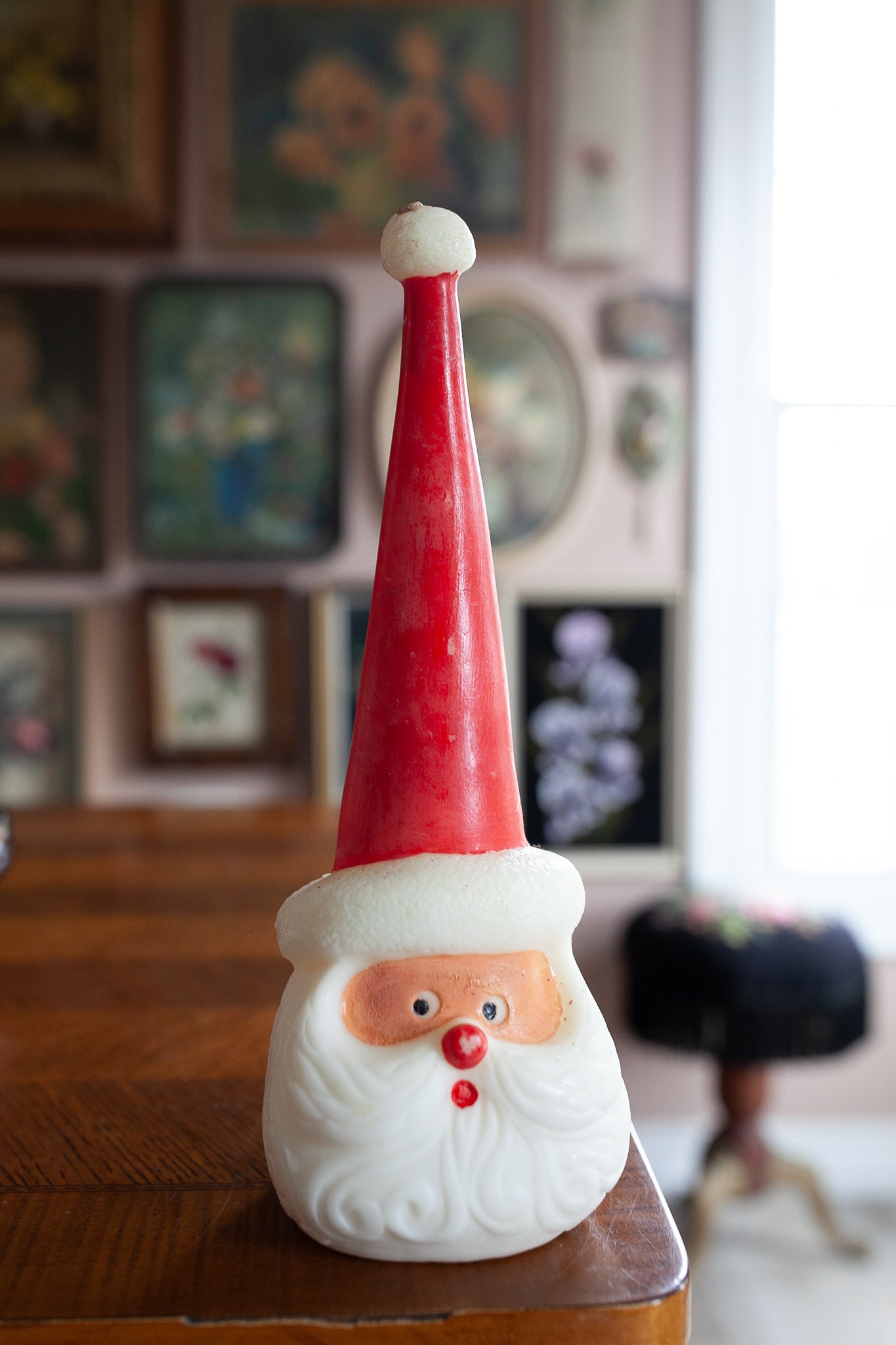 Vintage Santa Candle- Santa