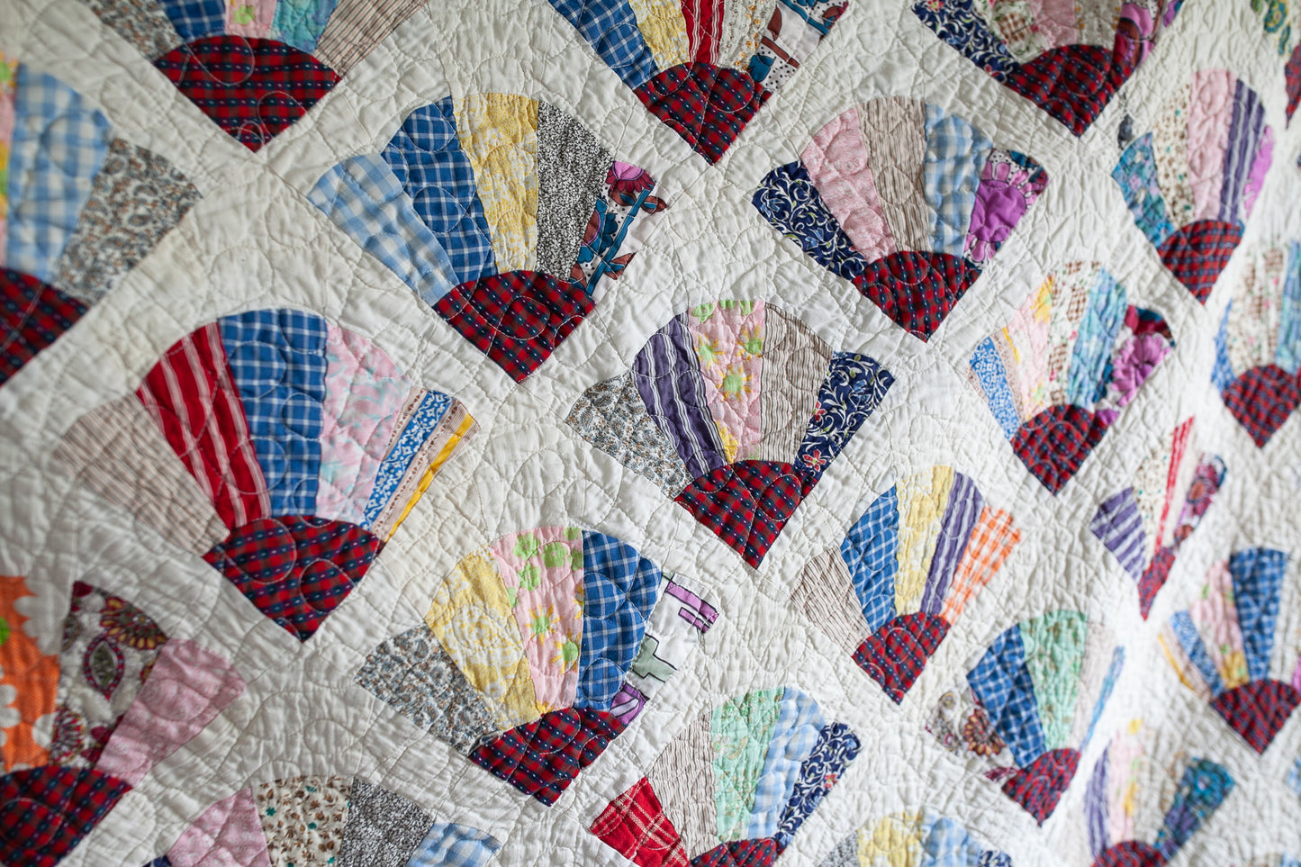 Vintage Quilt - Fan Quilt - Vintage Fan Quilt