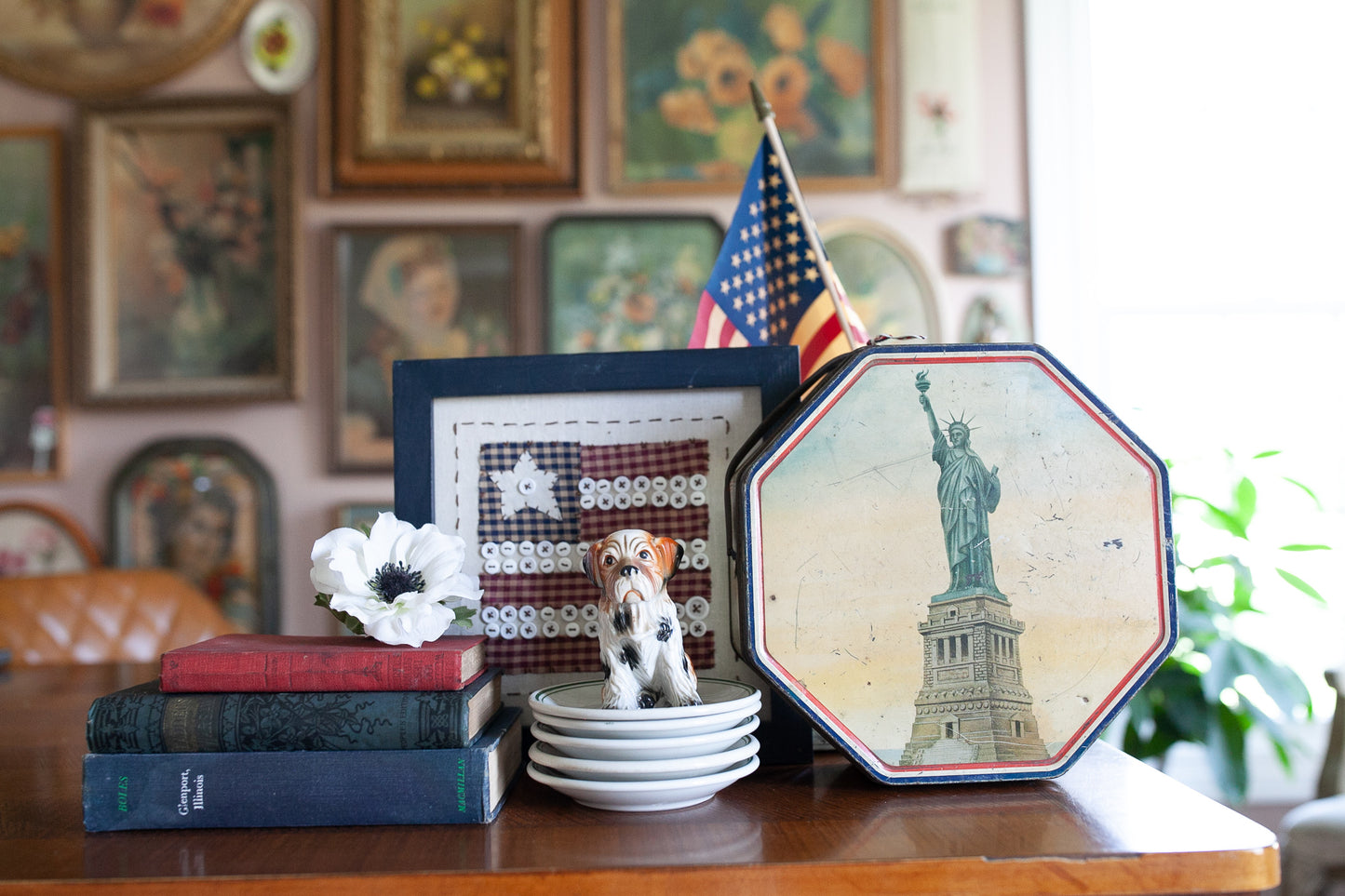 Vintage Dog Statue - Porcelain Dog