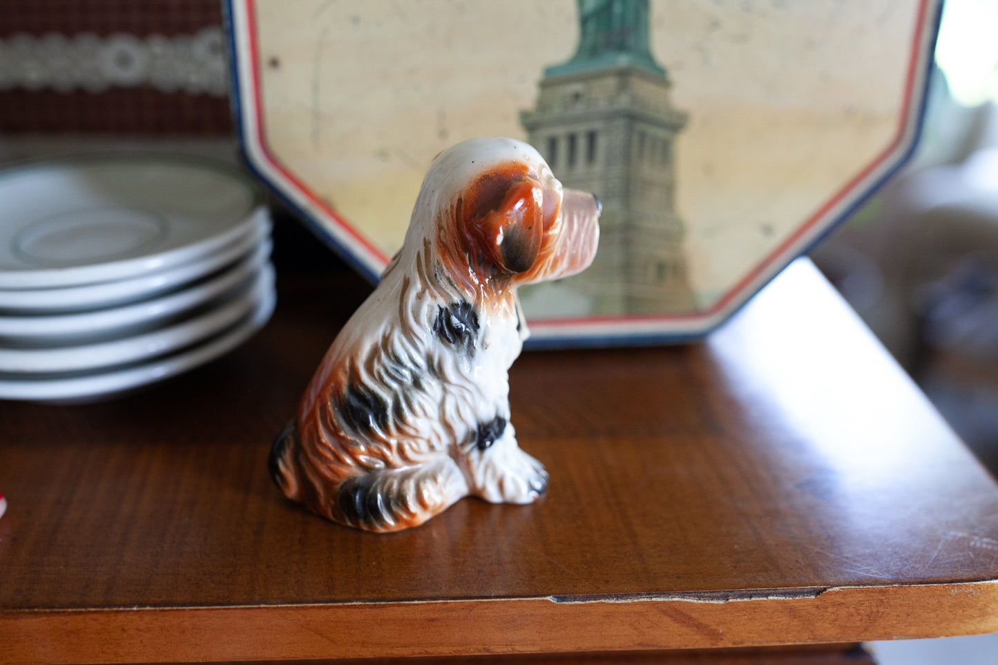 Vintage Dog Statue - Porcelain Dog
