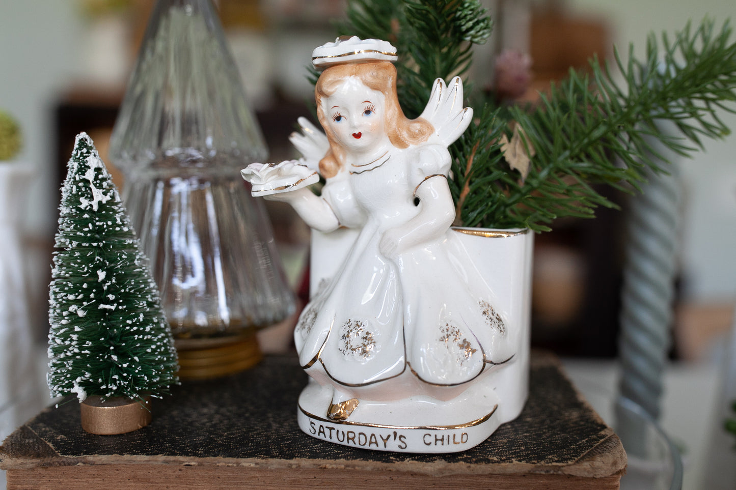 Vintage Planter - Lady Planter - Saturday's Child