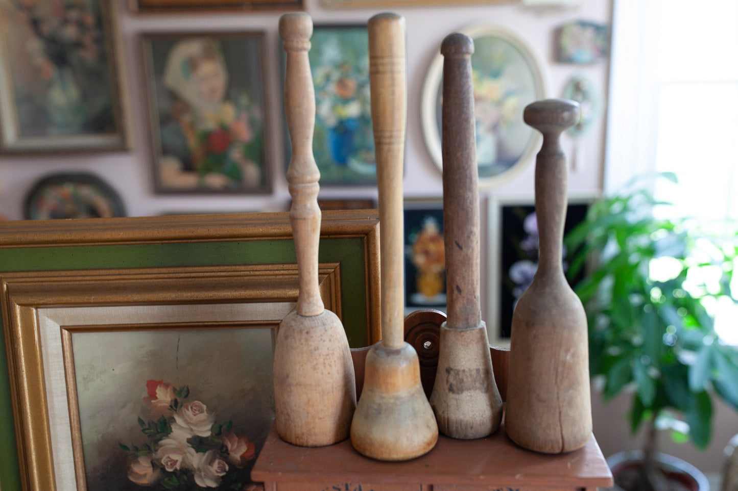 Vintage Mashers - Wooden Mashers -Vintage Kitchen -4 mashers