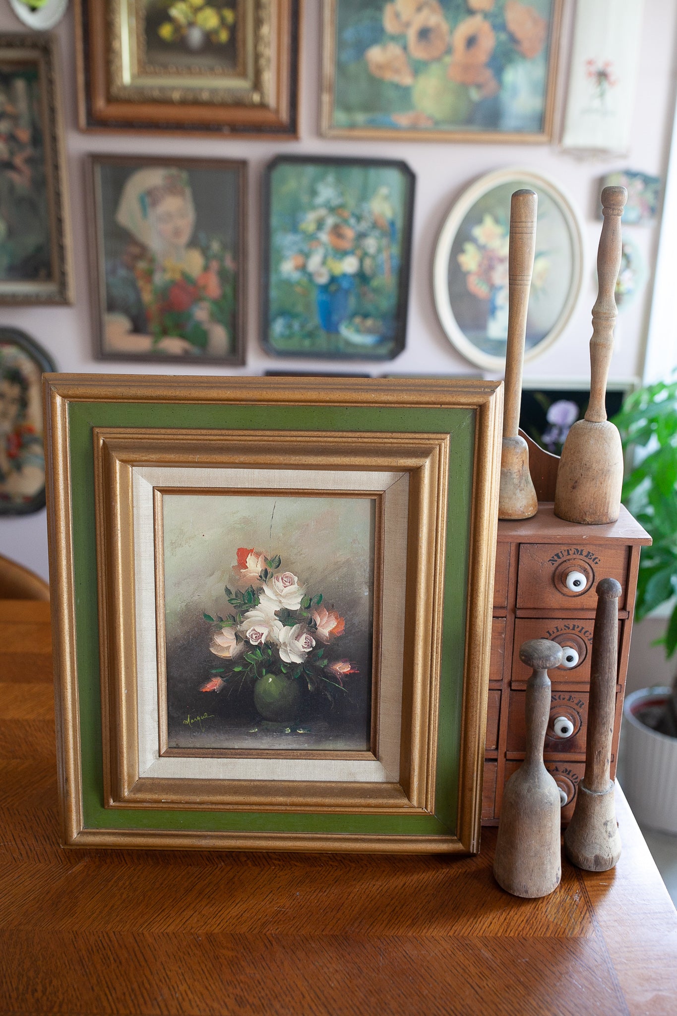 Vintage Floral Painting Framed - Painting Flowers