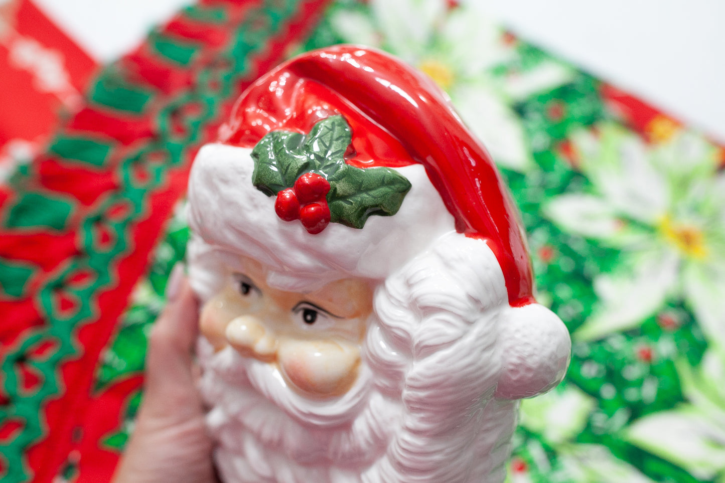 Vintage Santa Face - Porcelain santa
