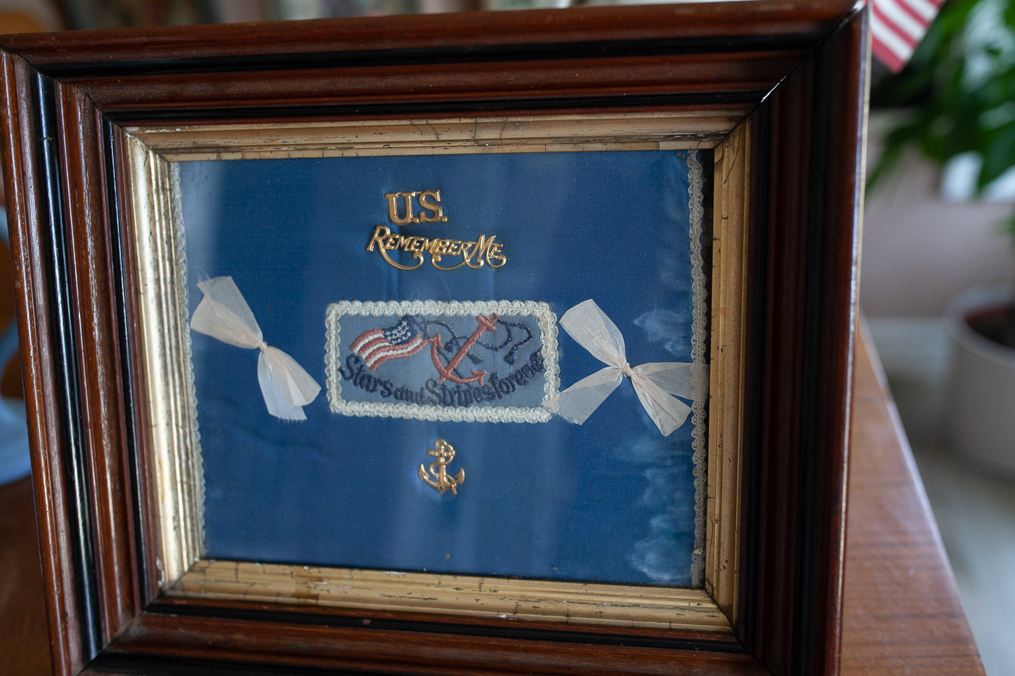 Vintage Flag Art - USA Artwork - Antique Frame - Stars and Stripes Forever