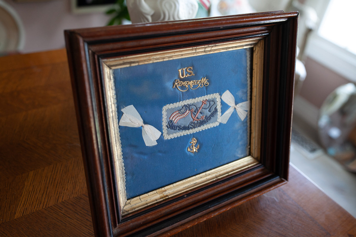 Vintage Flag Art - USA Artwork - Antique Frame - Stars and Stripes Forever