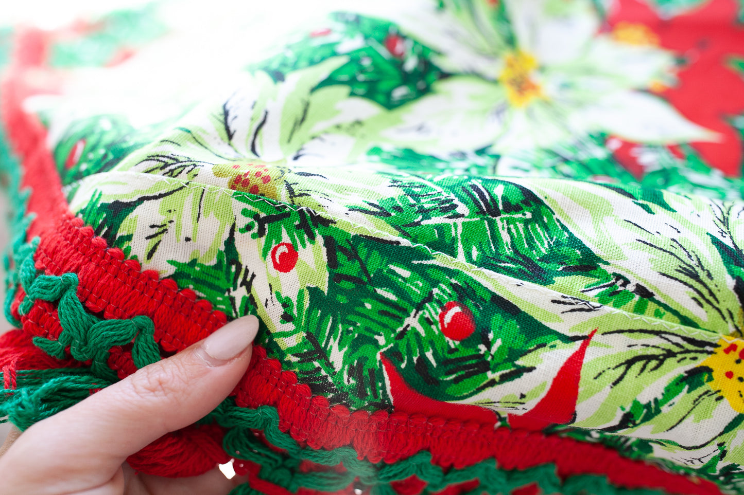 Vintage Christmas Tablecloth