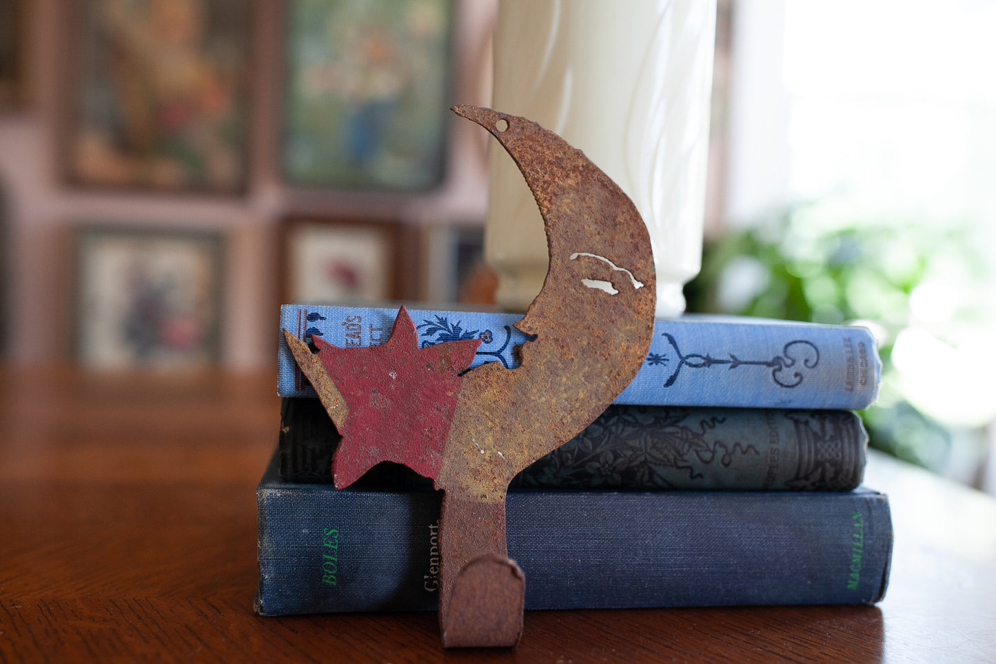 Vintage Moon Hook - Moon and Star Hook -Wall Hook