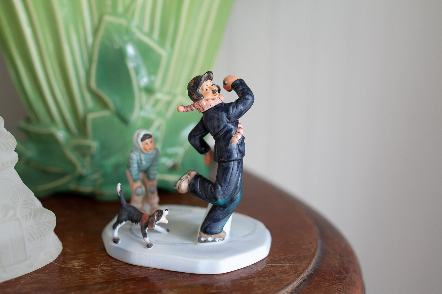 Vintage Ice Skater- Norman Rockwell 1948 Gay Blades - Bone China