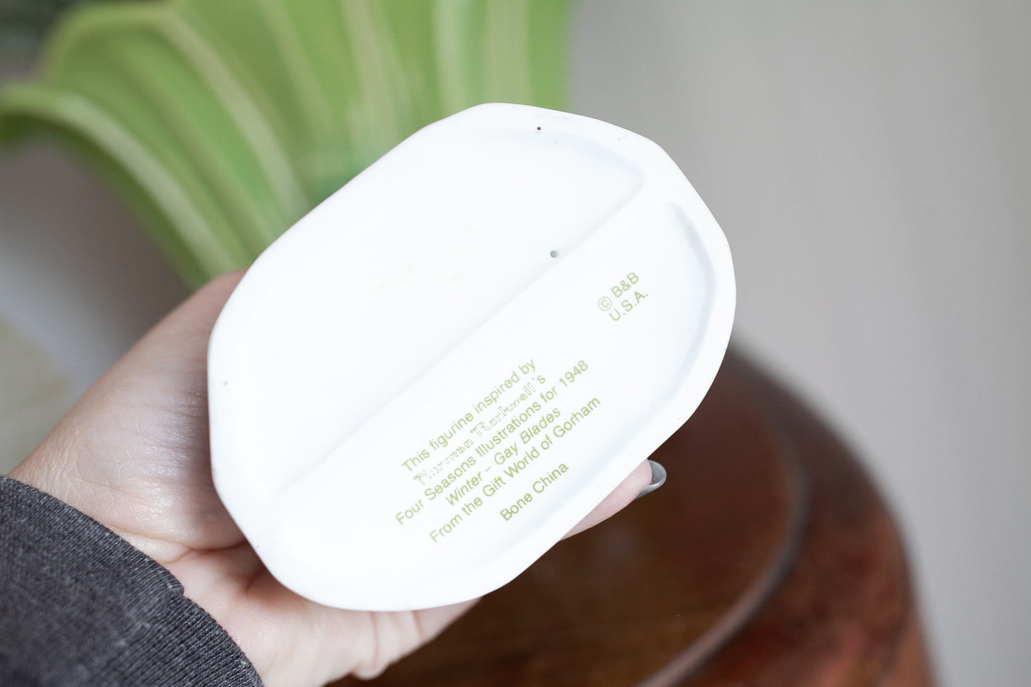 Vintage Ice Skater- Norman Rockwell 1948 Gay Blades - Bone China