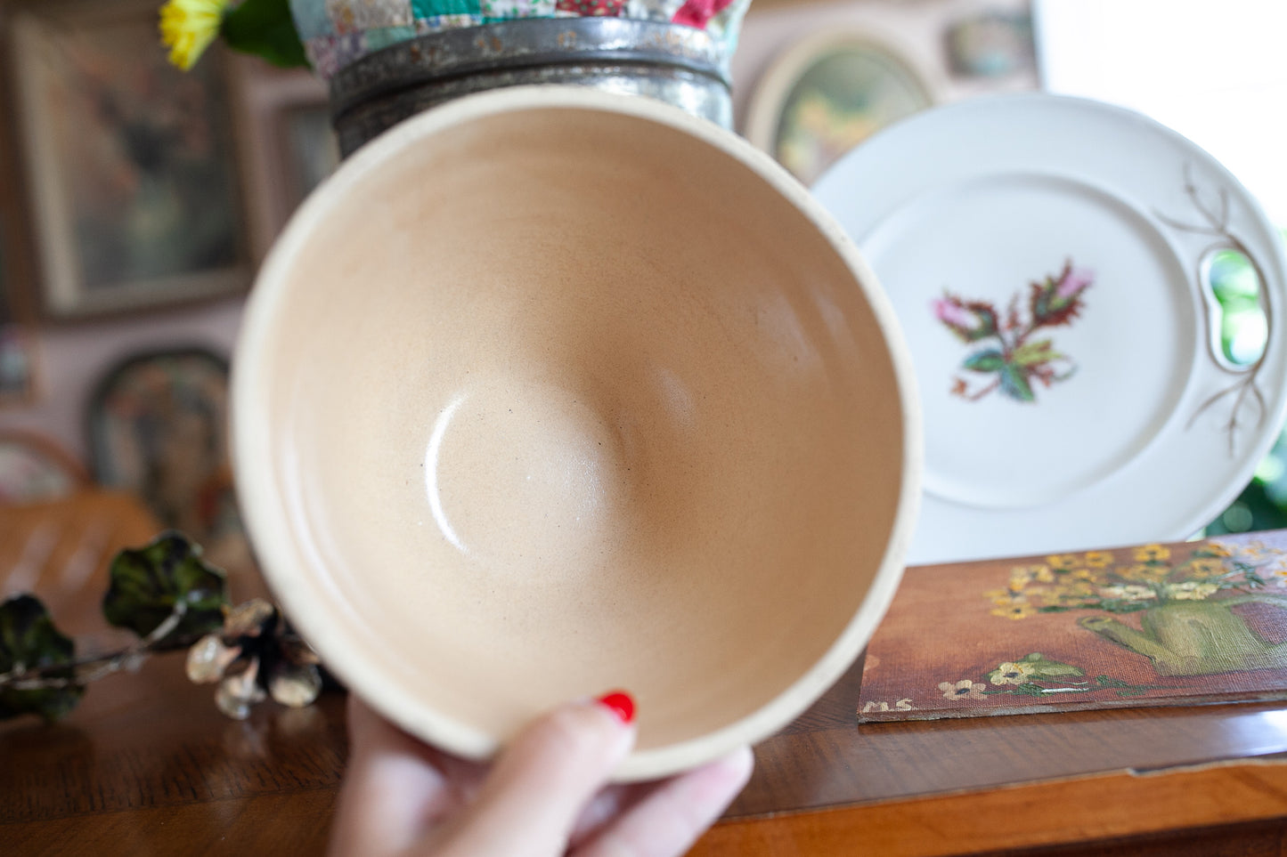 Vintage Bowl - Yellowware Bowl - Vintage Yellow Ware Bowl