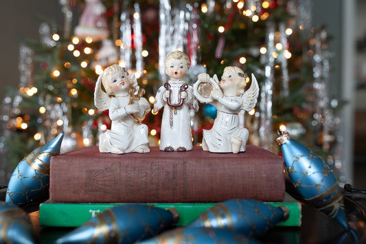 Angel Trio - Musical Angels -Christmas Angels - Vintage Angel - Vintage Christmas