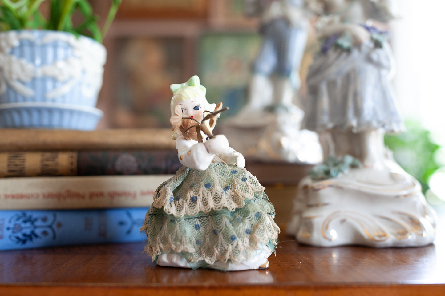 Vintage Figurine- herbary gardens sachet doll by Andre Richard