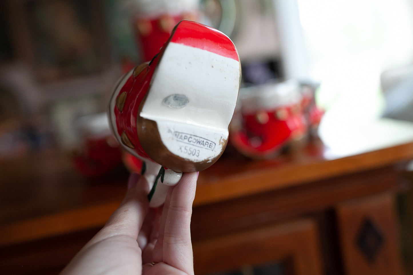 Christmas Mug Set - Vintage Mugs- Elf Shoes - Christmas Mugs- Elf Boots