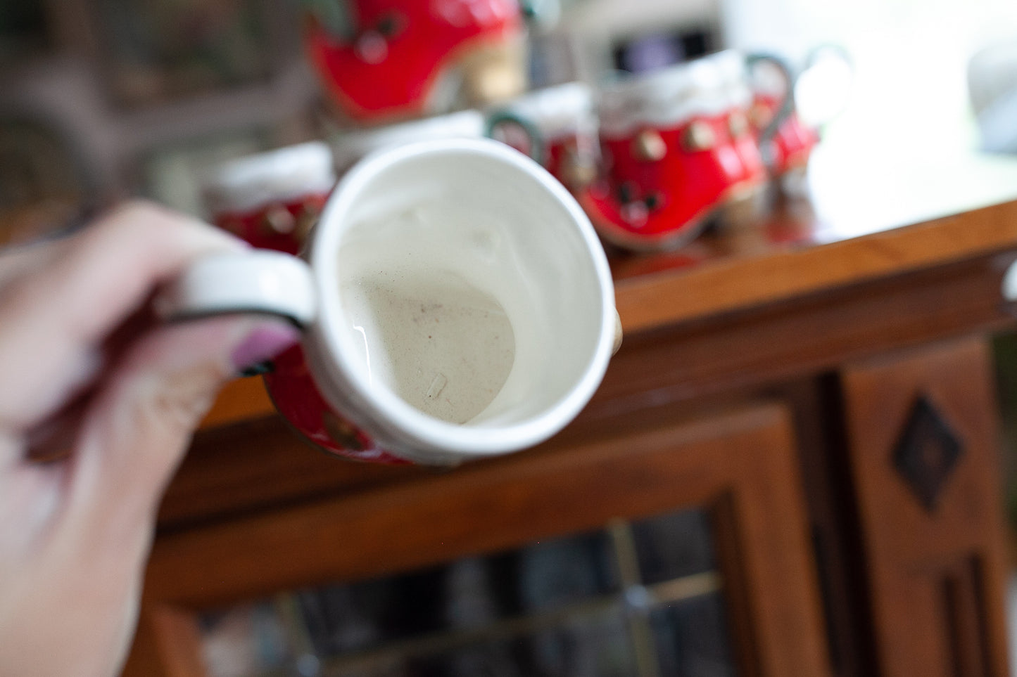 Christmas Mug Set - Vintage Mugs- Elf Shoes - Christmas Mugs- Elf Boots