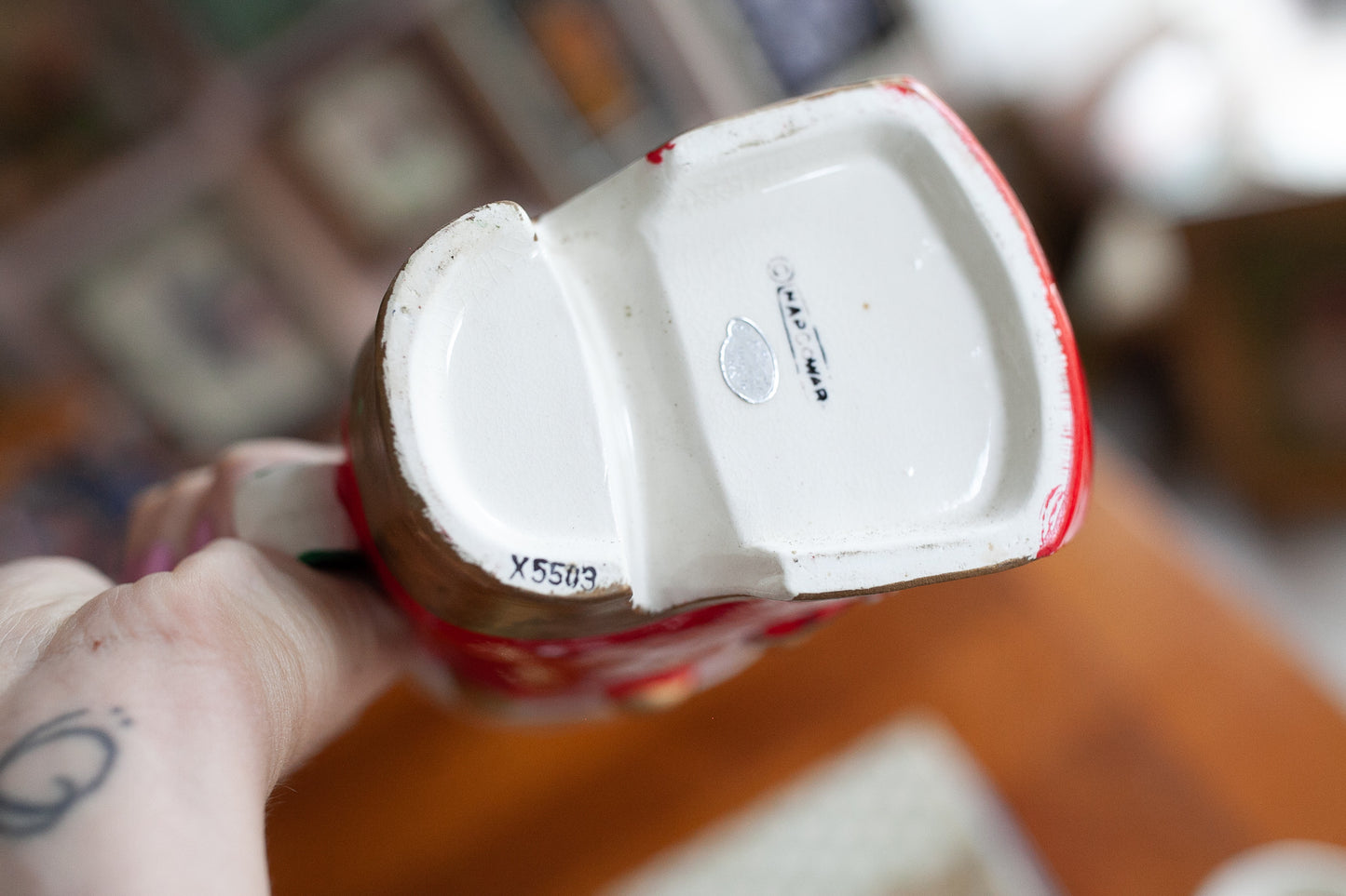 Christmas Mug Set - Vintage Mugs- Elf Shoes - Christmas Mugs- Elf Boots