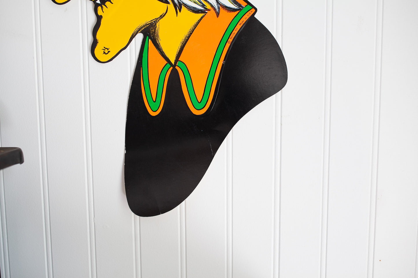 Vintage Halloween- Vintage Halloween Witch Grinning Half Moon, Large Die Cut, Beistle Co.