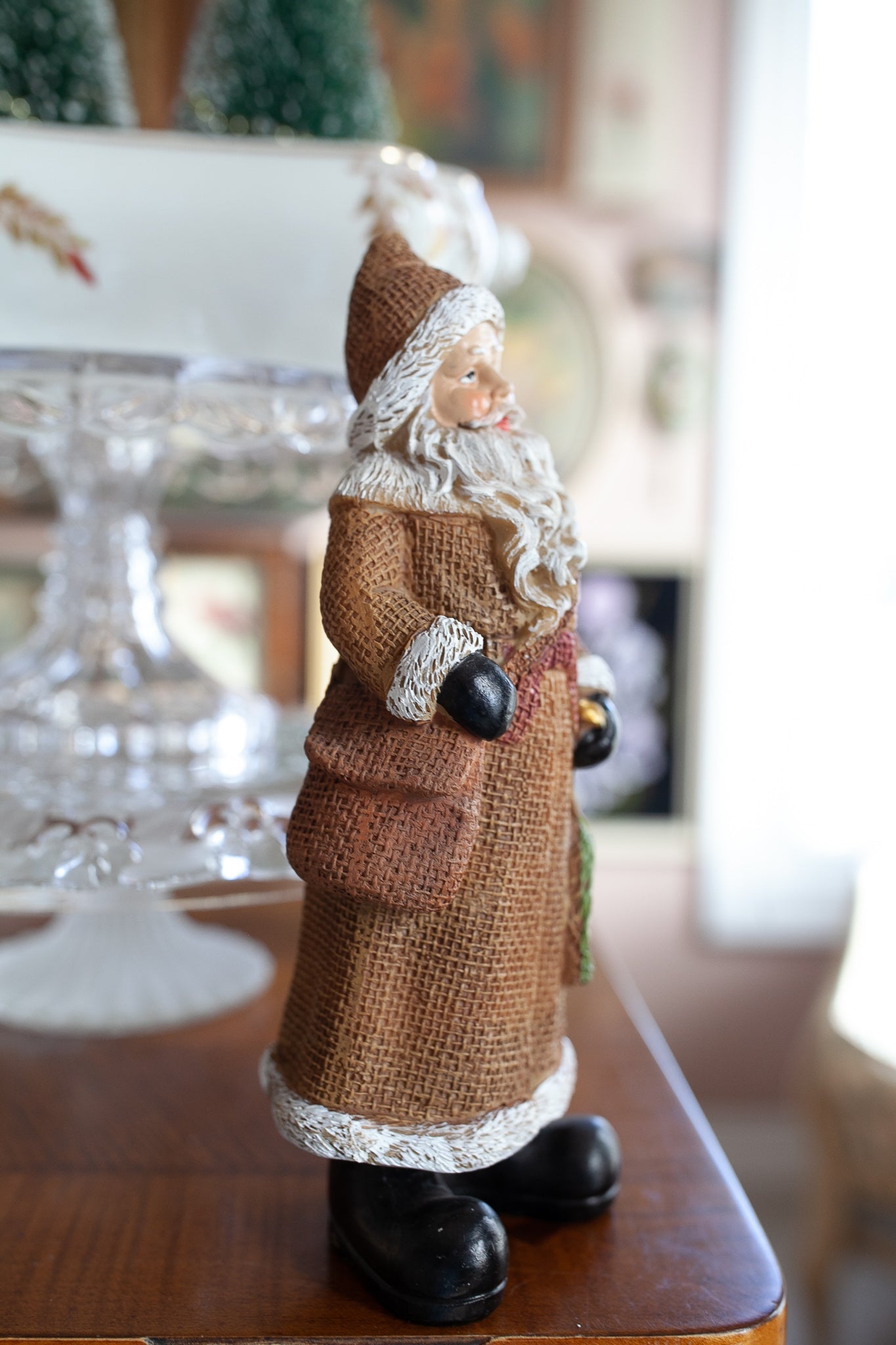 Vintage Santa - Brown Cloak Santa
