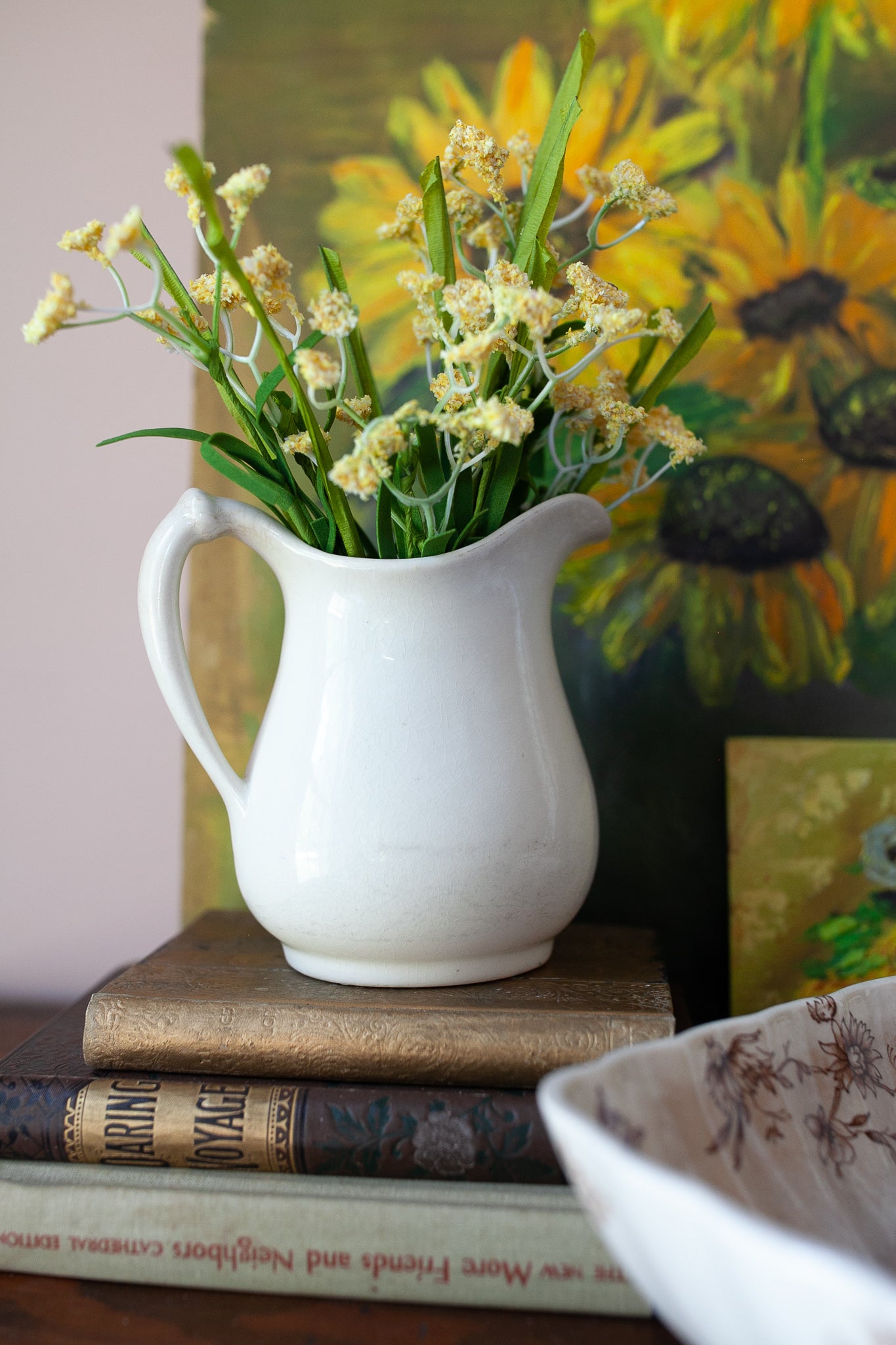 Vintage Pitcher - Small Vitreous China Pitcher