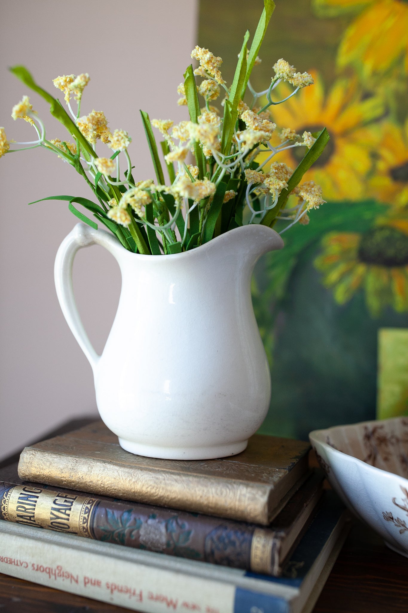 Vintage Pitcher - Small Vitreous China Pitcher