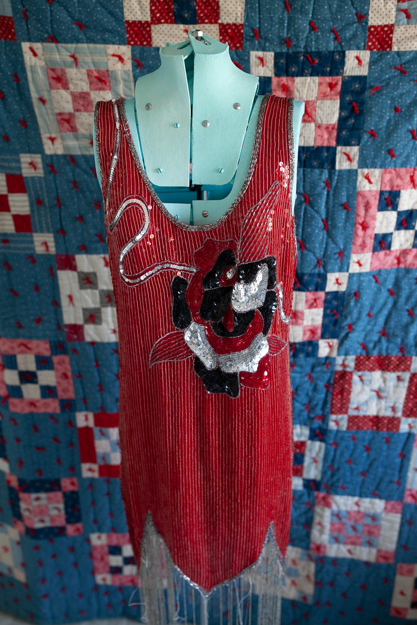 Vintage Dress - Flapper Dress - Beaded 1920s style Dress