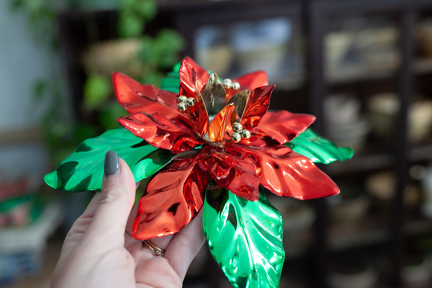 Poinsettia Candle Holder