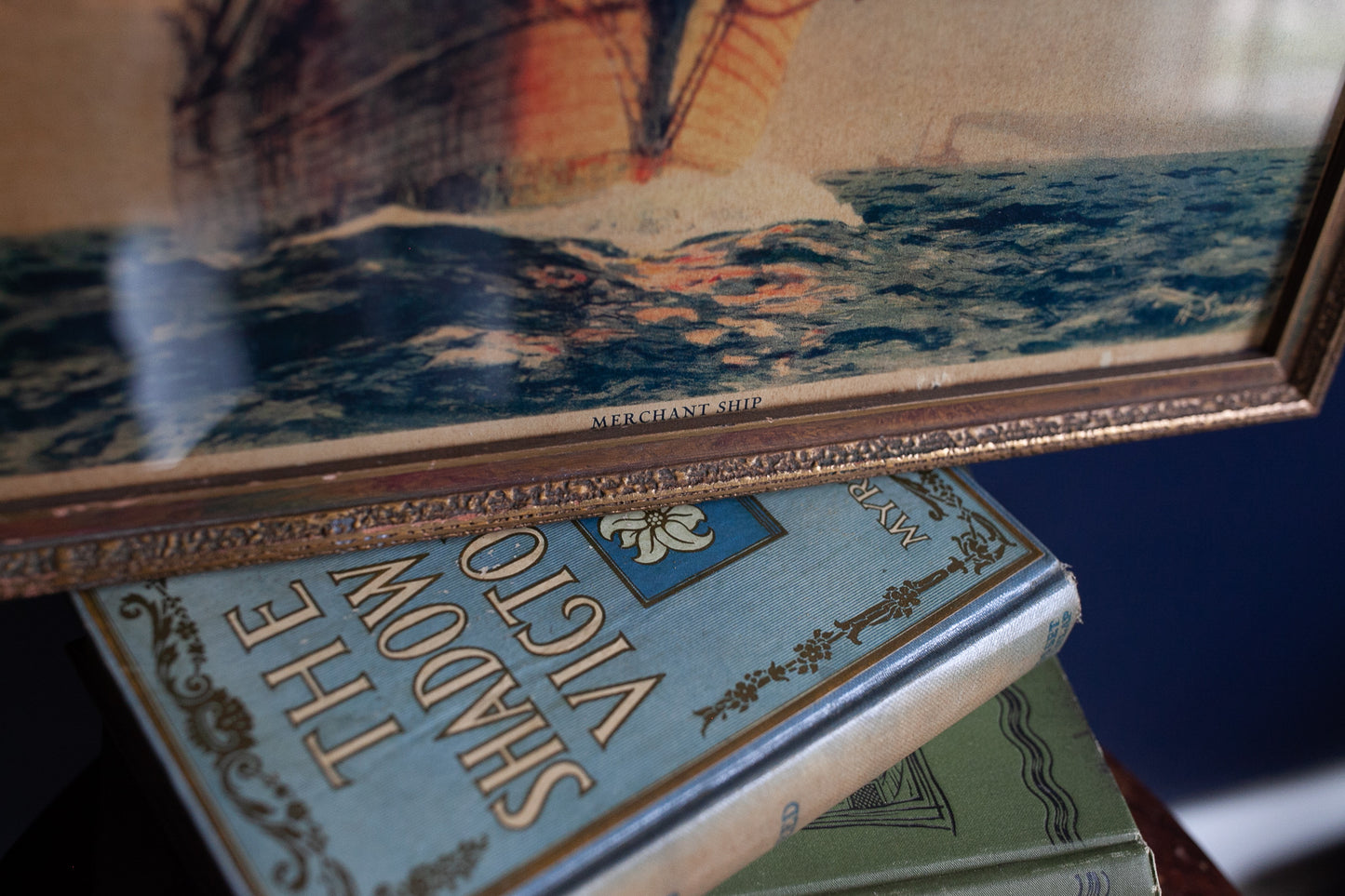 Vintage Ship Print Framed - Nautical Artwork