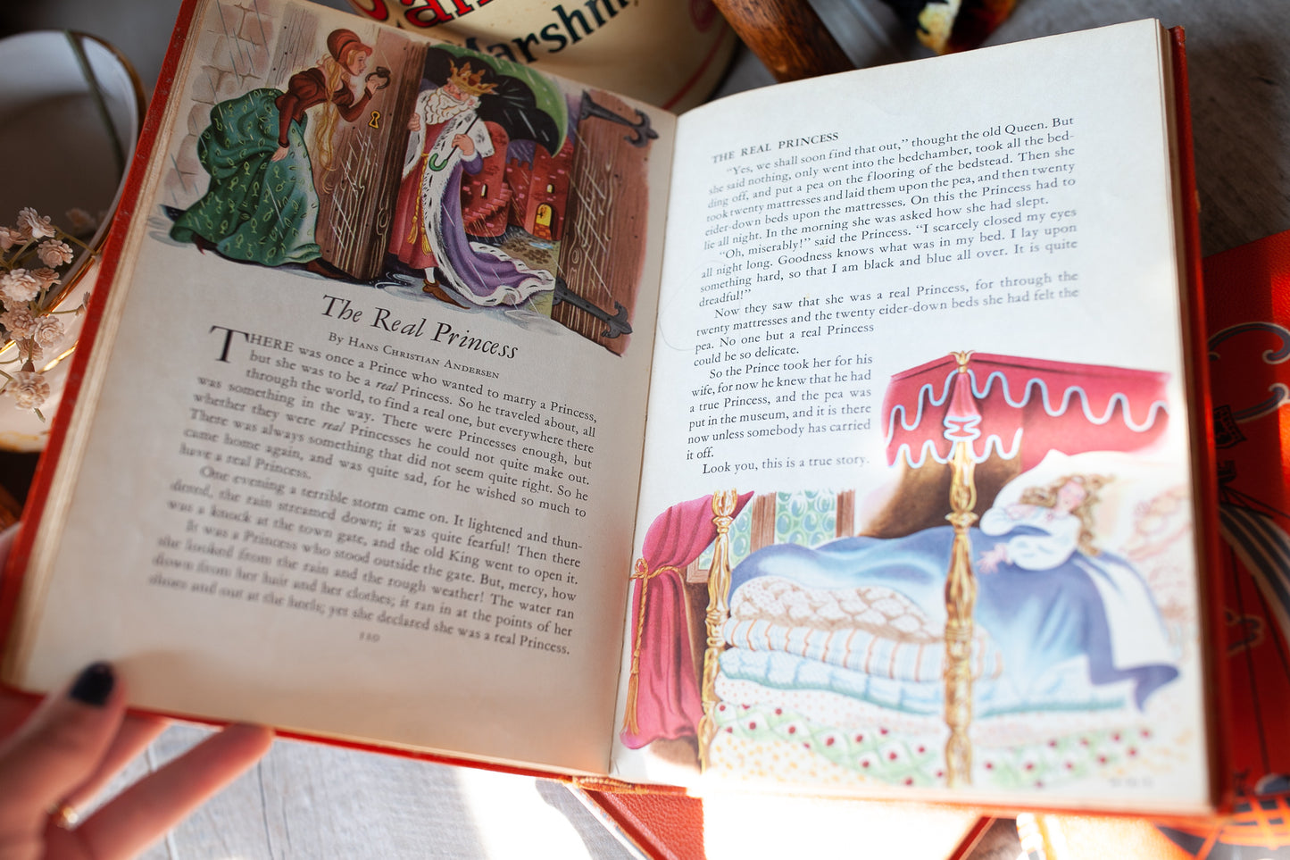 Child Craft Books- 3,4,6- Stack of 3 Orange and Black books- Fairy Tales