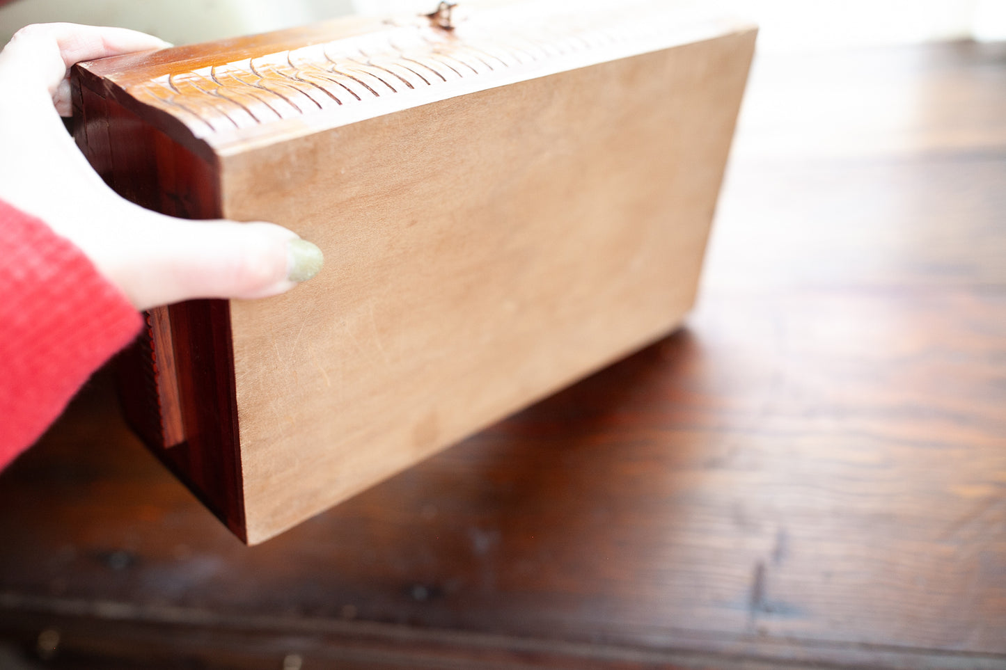 Vintage Jewelry Box -Floral Jewelry Box - Wood Jewelry Box