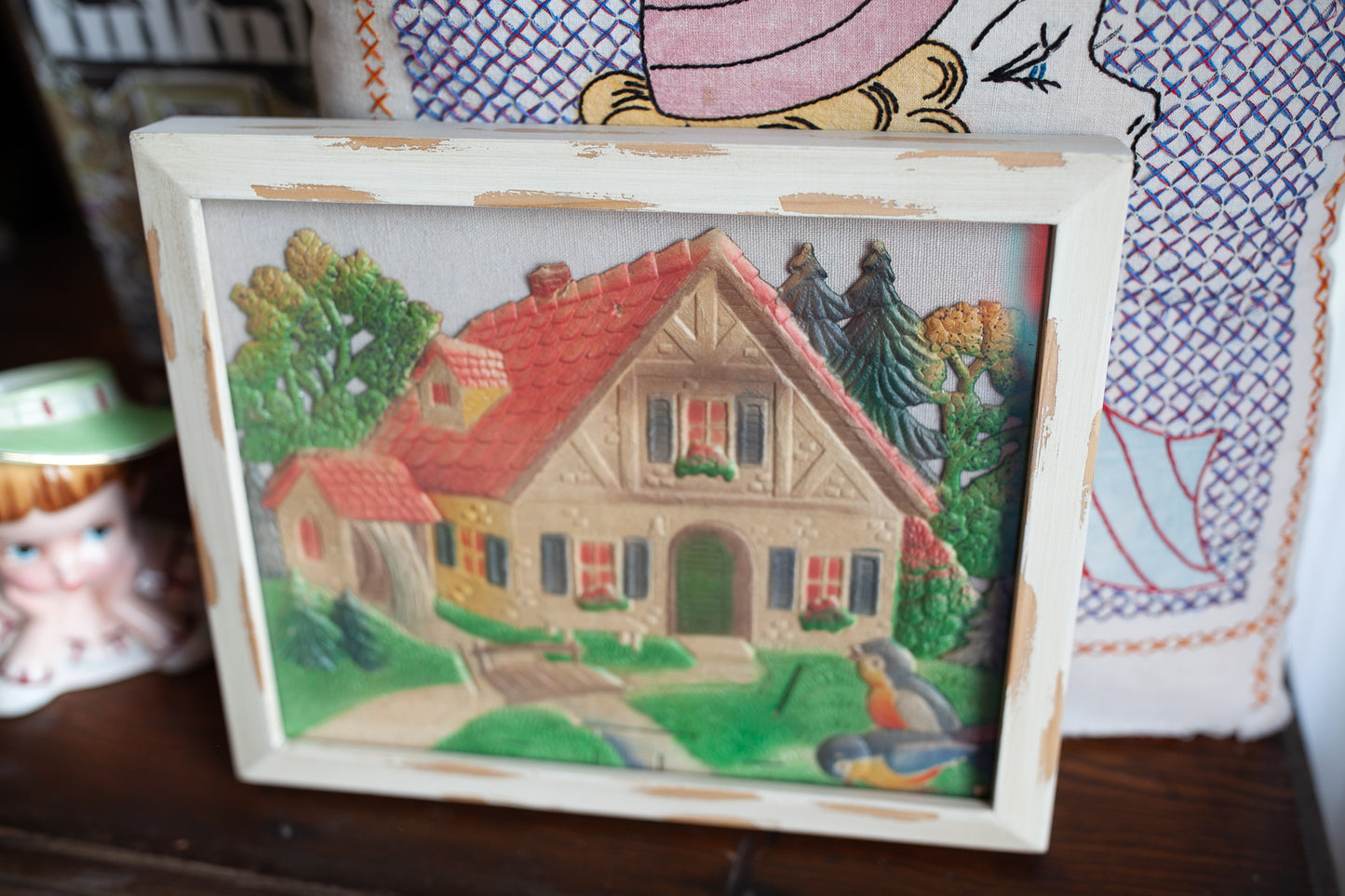 Vintage Artwork- Cottage Artwork- House Art -Birds