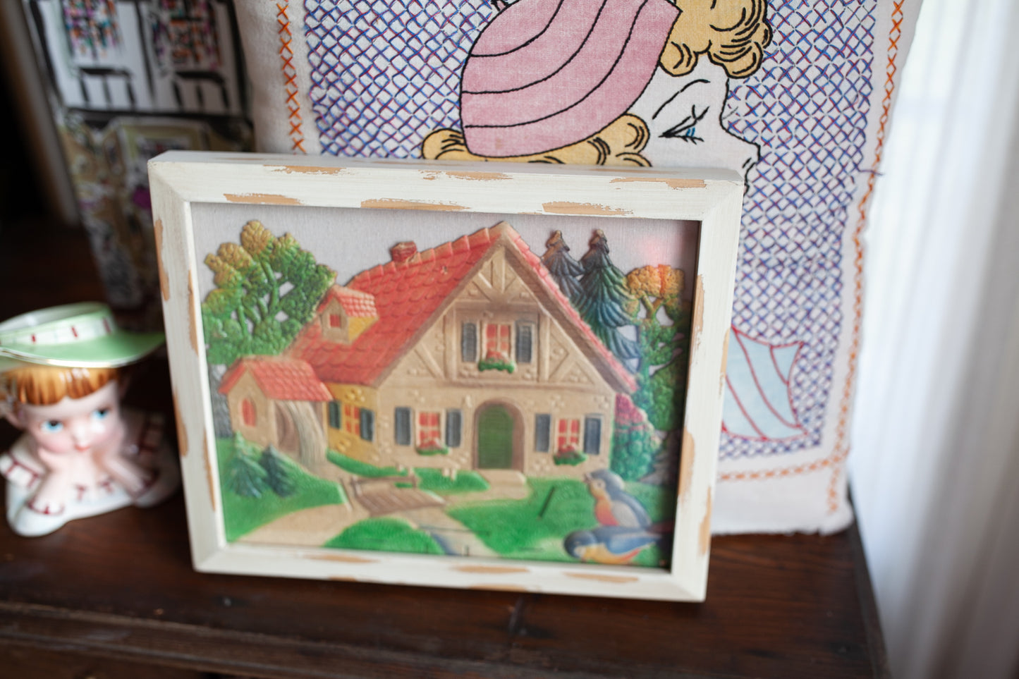 Vintage Artwork- Cottage Artwork- House Art -Birds