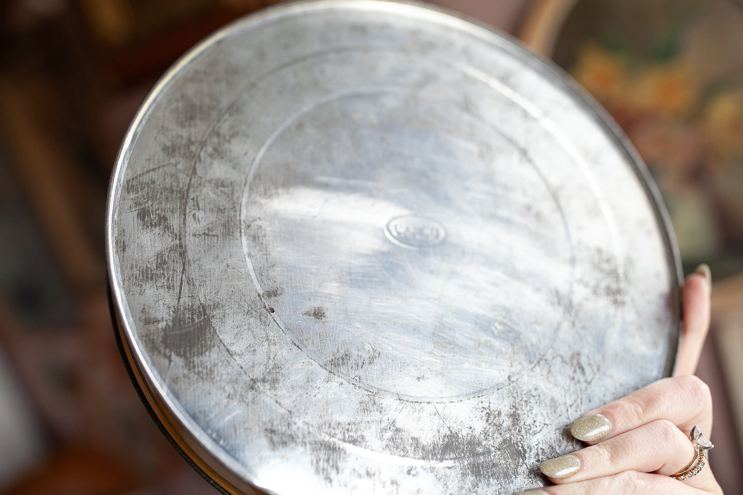 Vintage Floral Tin - Yellow Floral Tin - Vintage Tin - Candy Tin