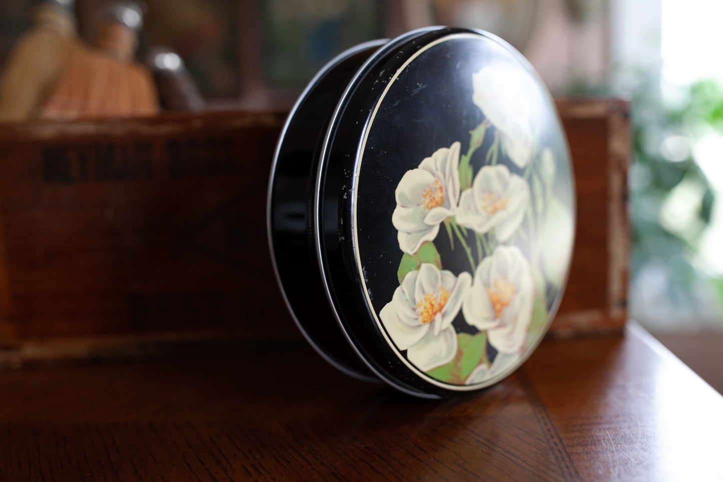 Vintage Floral Tin - Flower Tin